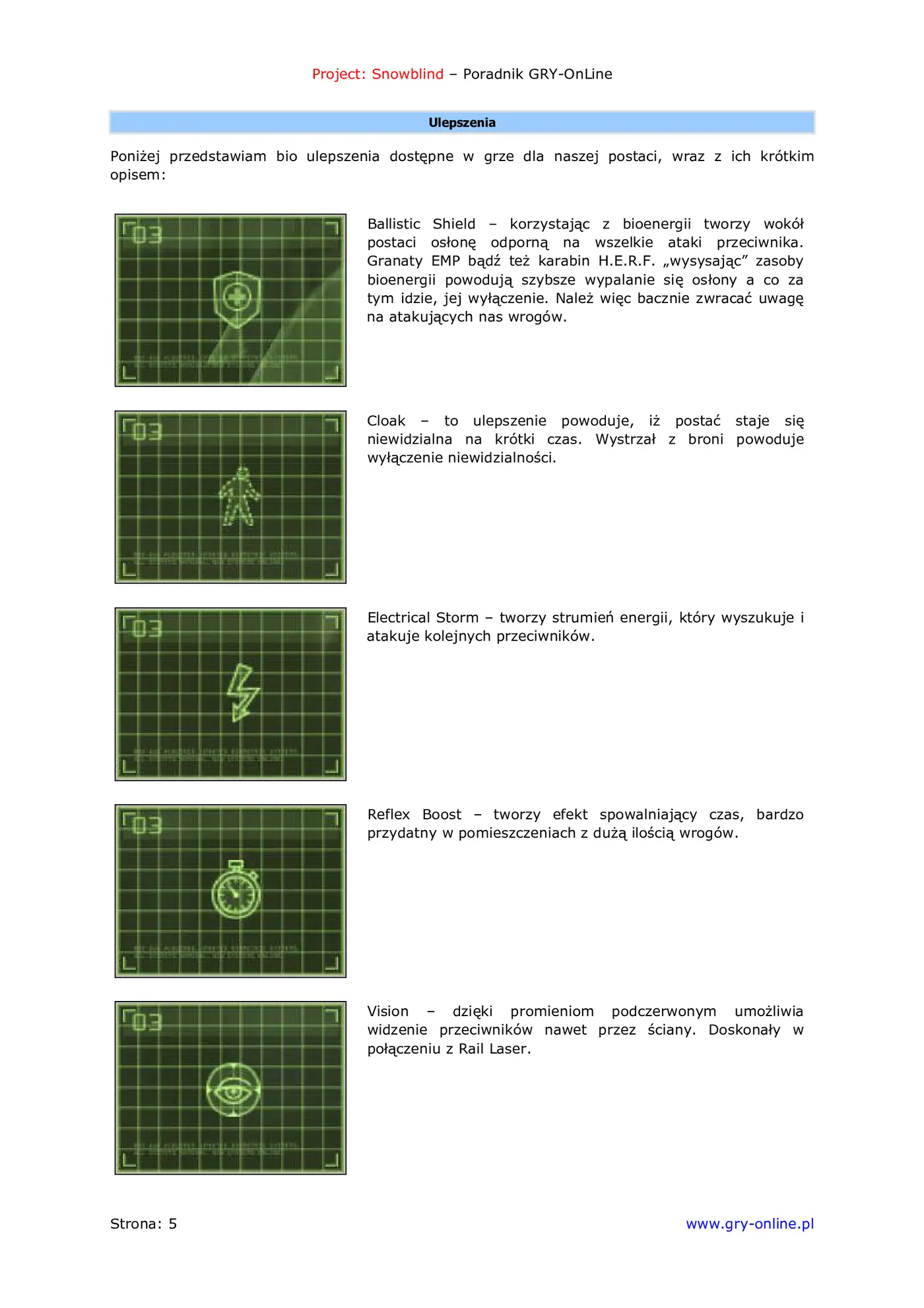 Fragment „Project: Snowblind - poradnik do gry” — strona 6 z 8