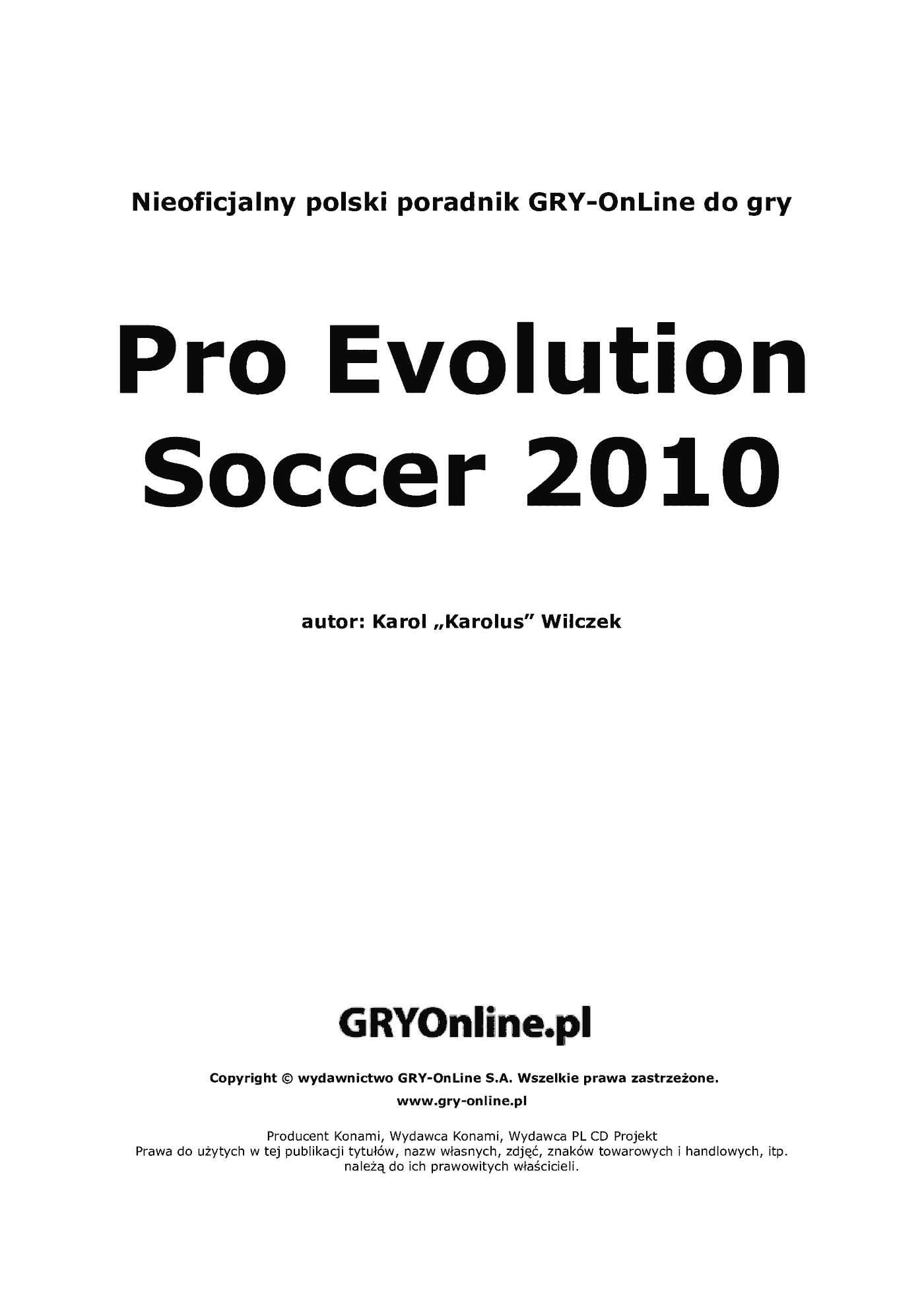 Fragment „Pro Evolution Soccer 2010 - poradnik do gry” — strona 2 z 8