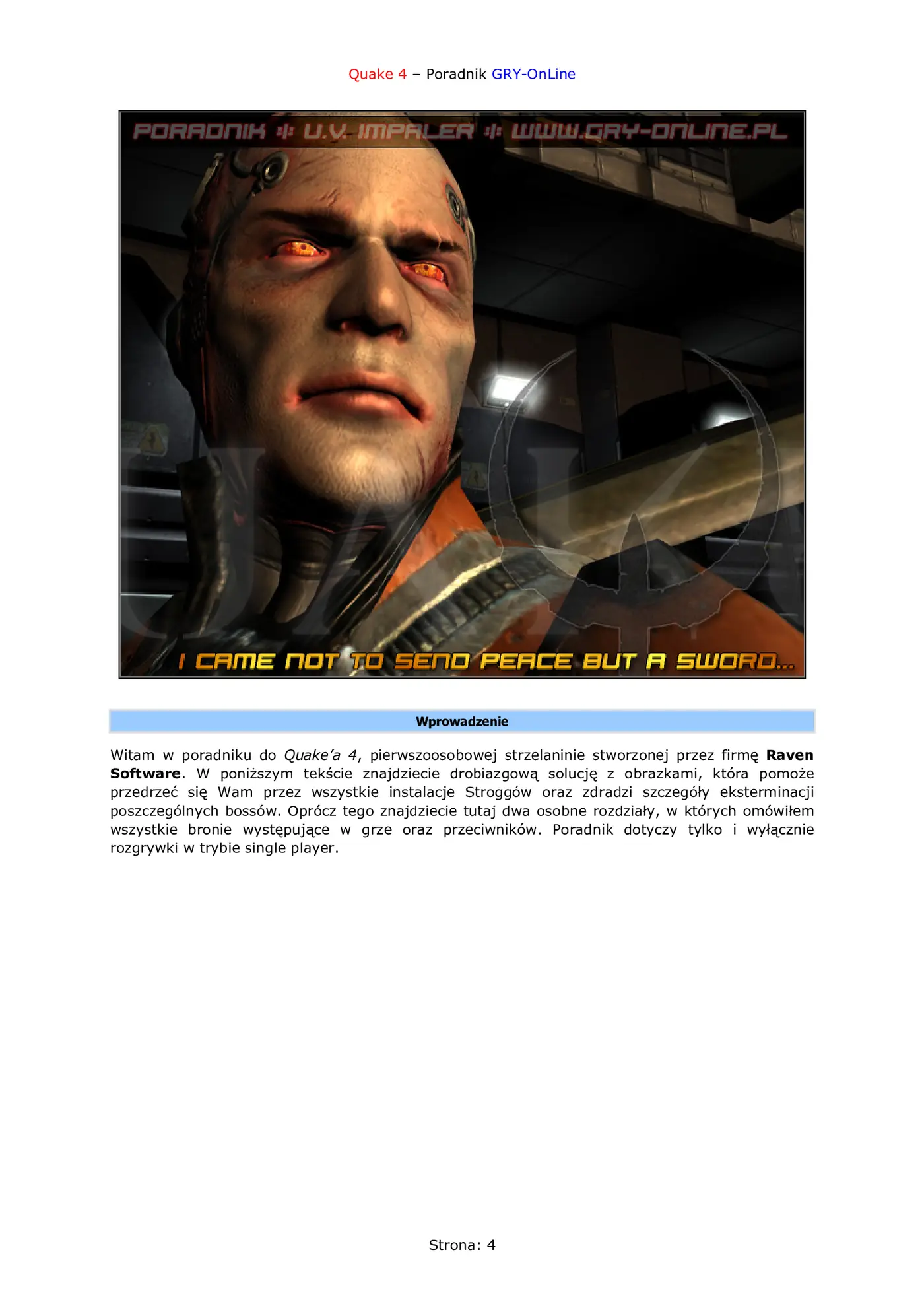 Fragment „Quake 4 - poradnik do gry” — strona 5 z 8