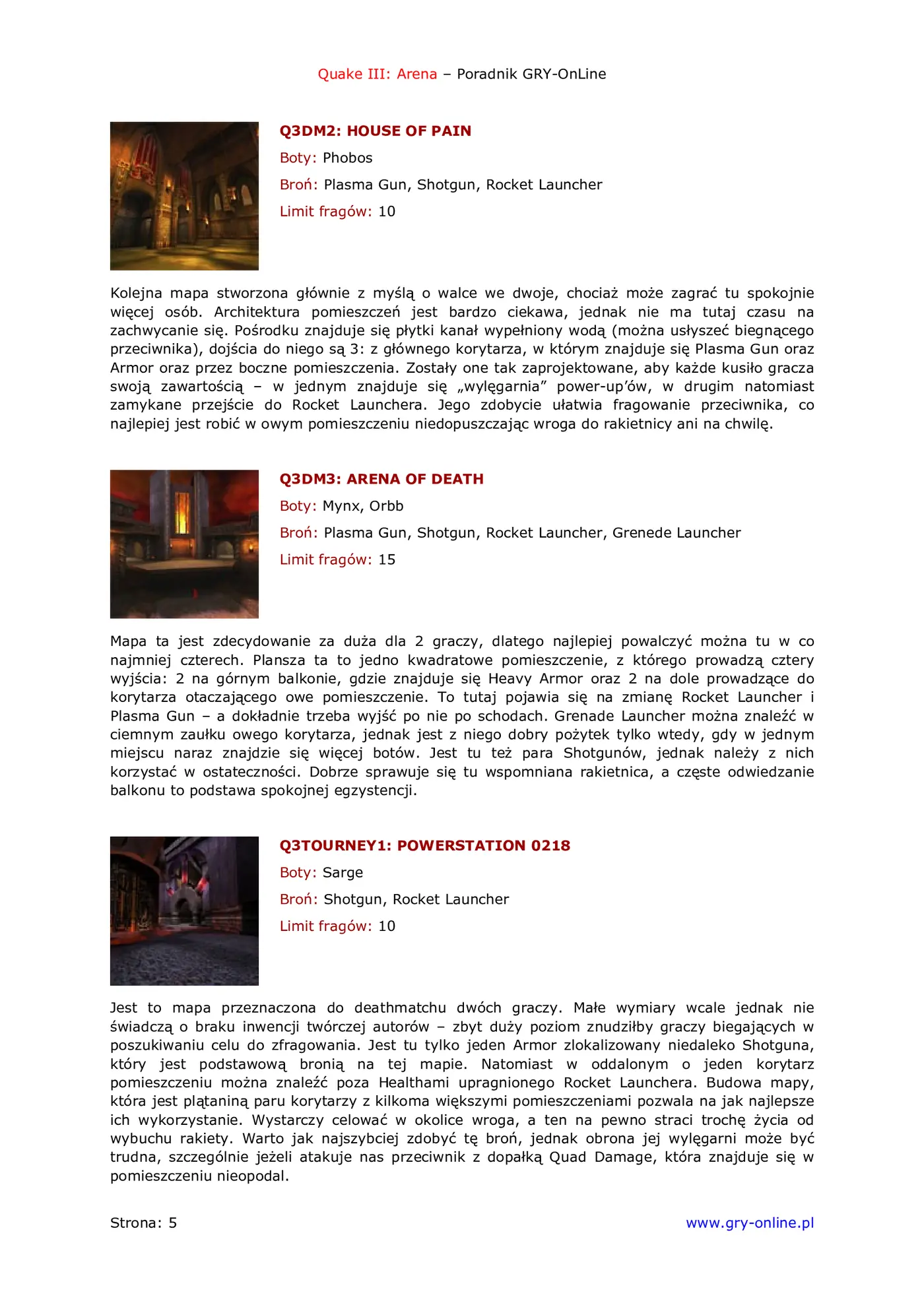 Fragment „Quake III: Arena - poradnik do gry” — strona 6 z 8