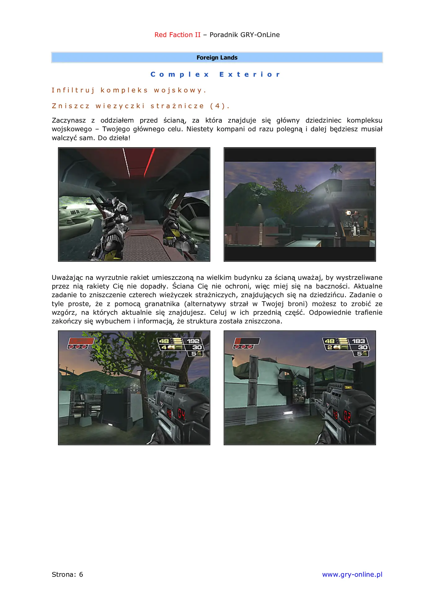 Fragment „Red Faction II - poradnik do gry” — strona 7 z 8