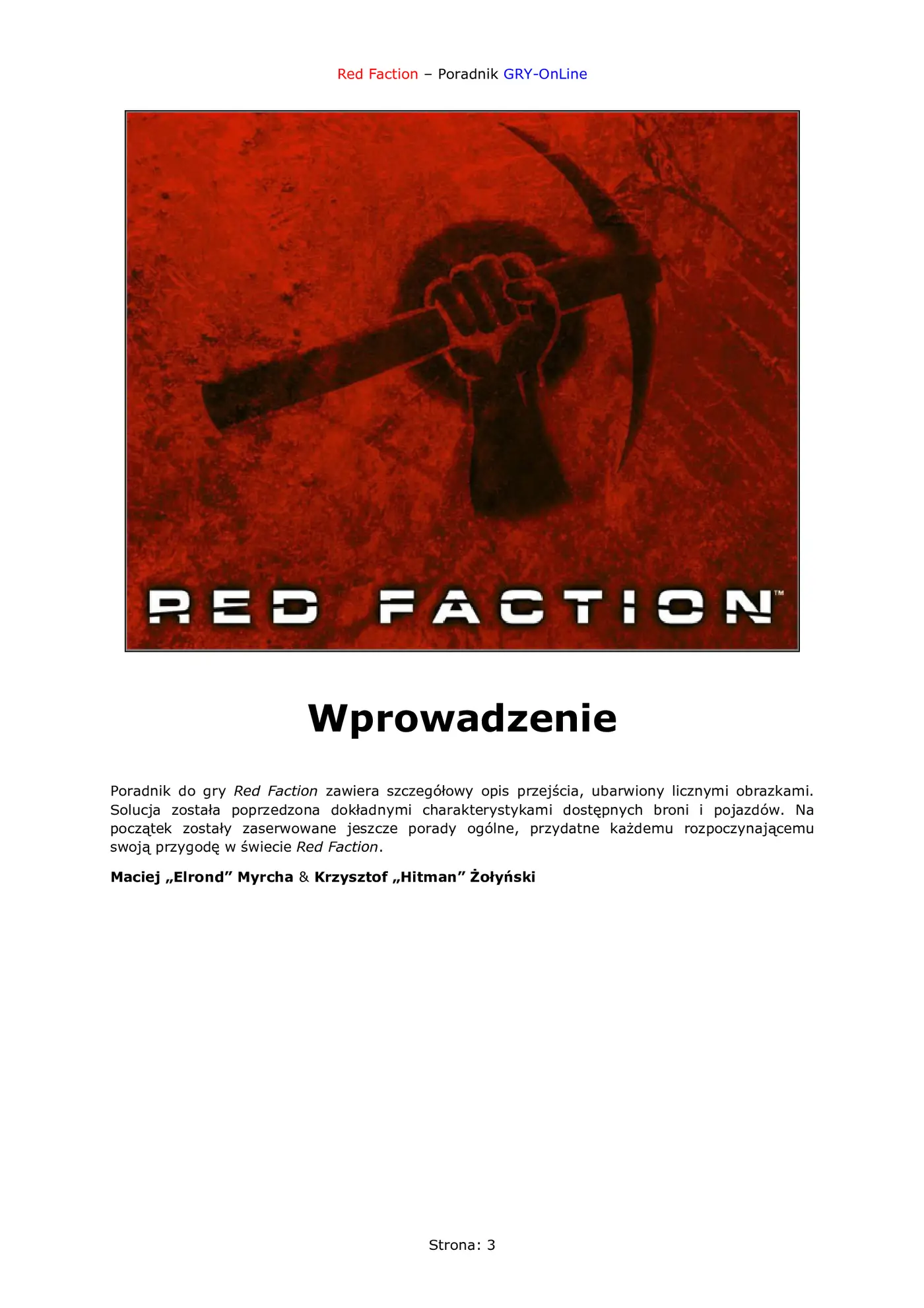 Fragment „Red Faction - poradnik do gry” — strona 4 z 8
