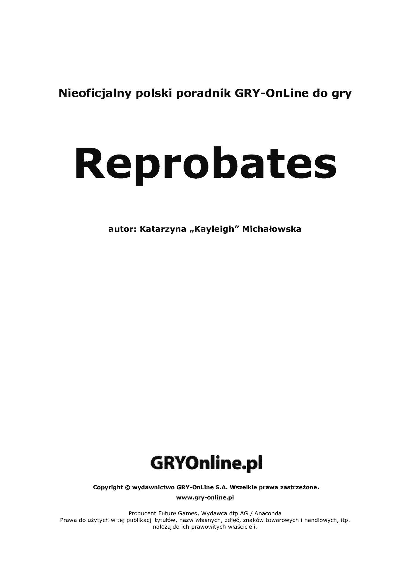 Fragment „Reprobates: U Bram Śmierci - poradnik do gry” — strona 2 z 8