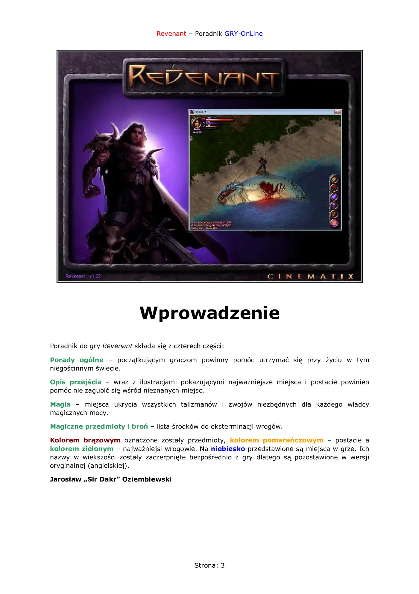 Fragment „Revenant - poradnik do gry” — strona 4 z 8