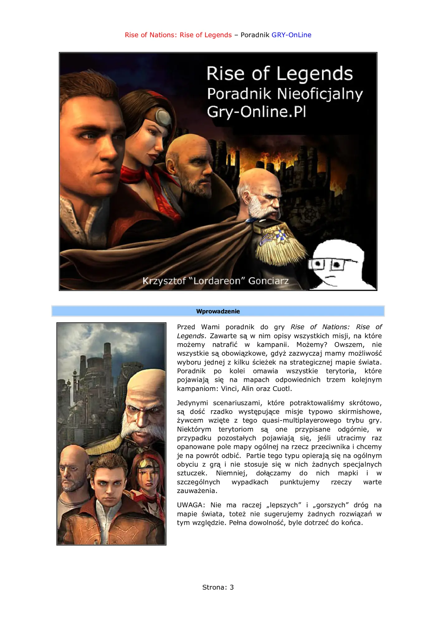 Fragment „Rise of Nations: Rise of Legends - poradnik do gry” — strona 4 z 8