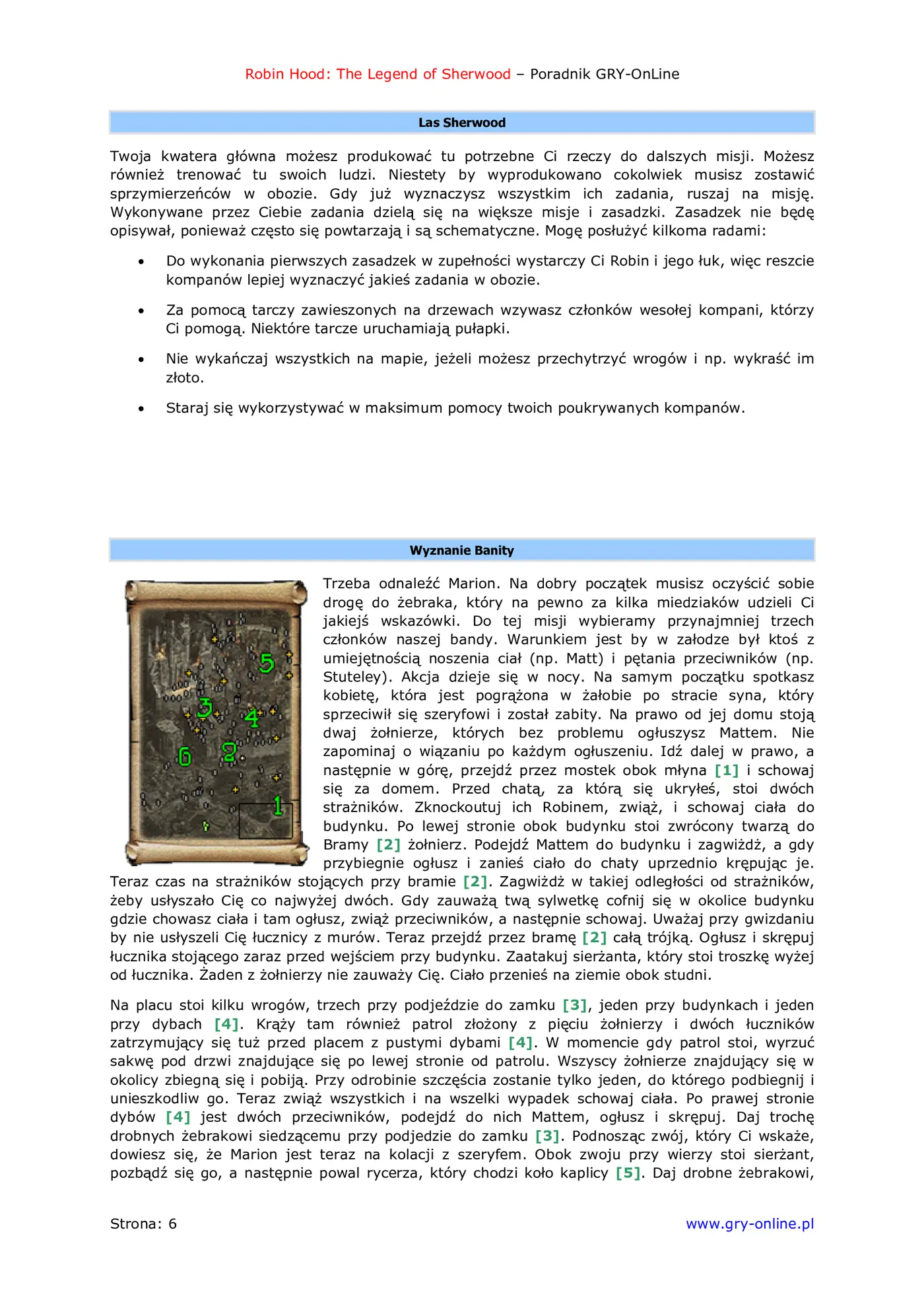 Fragment „Robin Hood: Legenda Sherwood - poradnik do gry” — strona 7 z 8