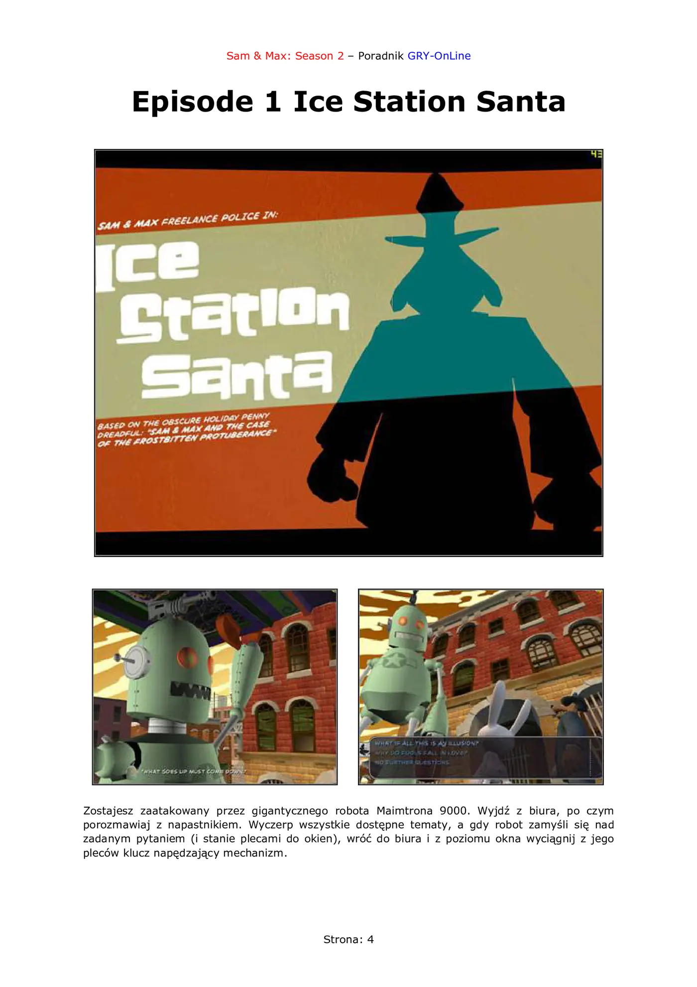 Fragment „Sam Max: Beyond Time and Space - poradnik do gry” — strona 5 z 8