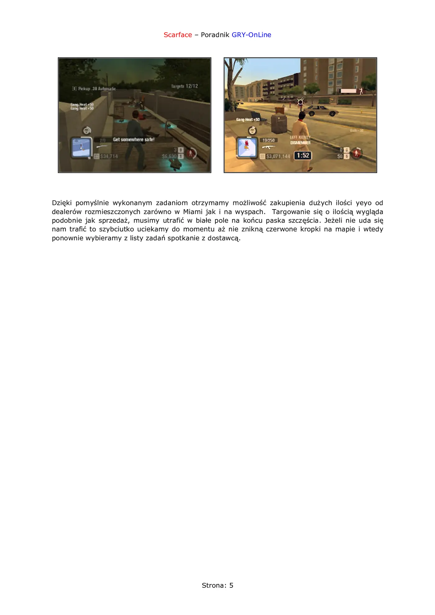 Fragment „Scarface: Człowiek z Blizną - poradnik do gry” — strona 6 z 8