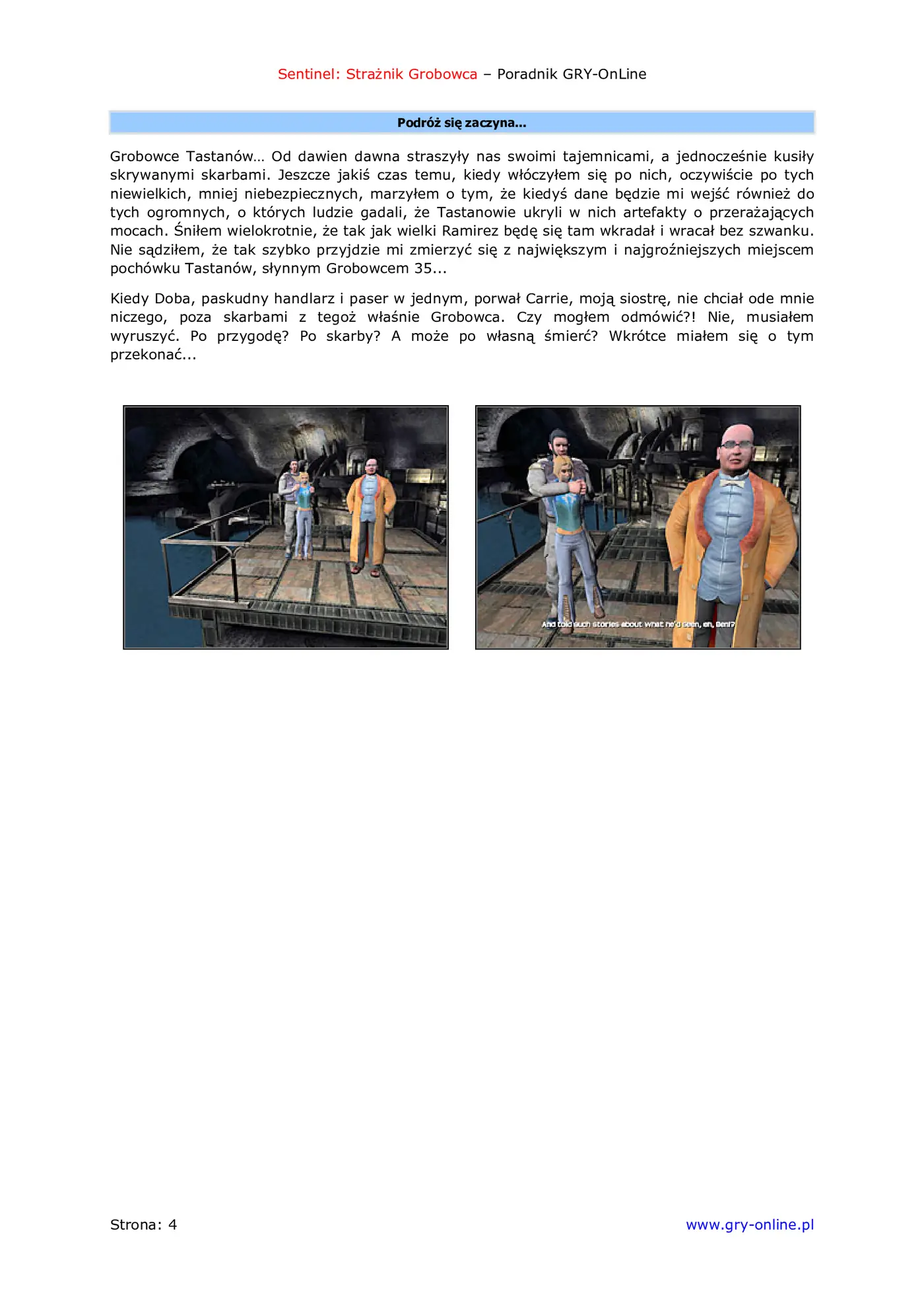 Fragment „Sentinel: Strażnik Grobowca - poradnik do gry” — strona 5 z 8