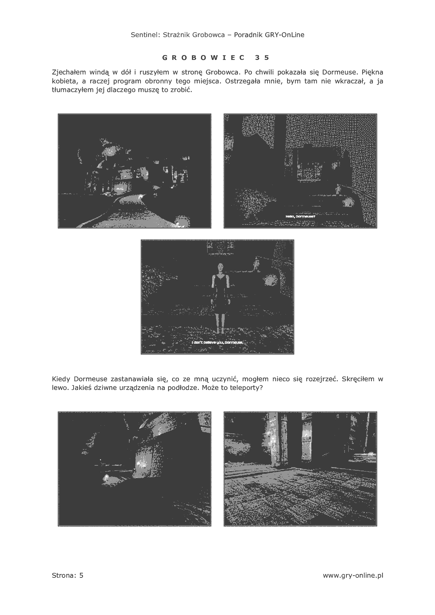 Fragment „Sentinel: Strażnik Grobowca - poradnik do gry” — strona 6 z 8