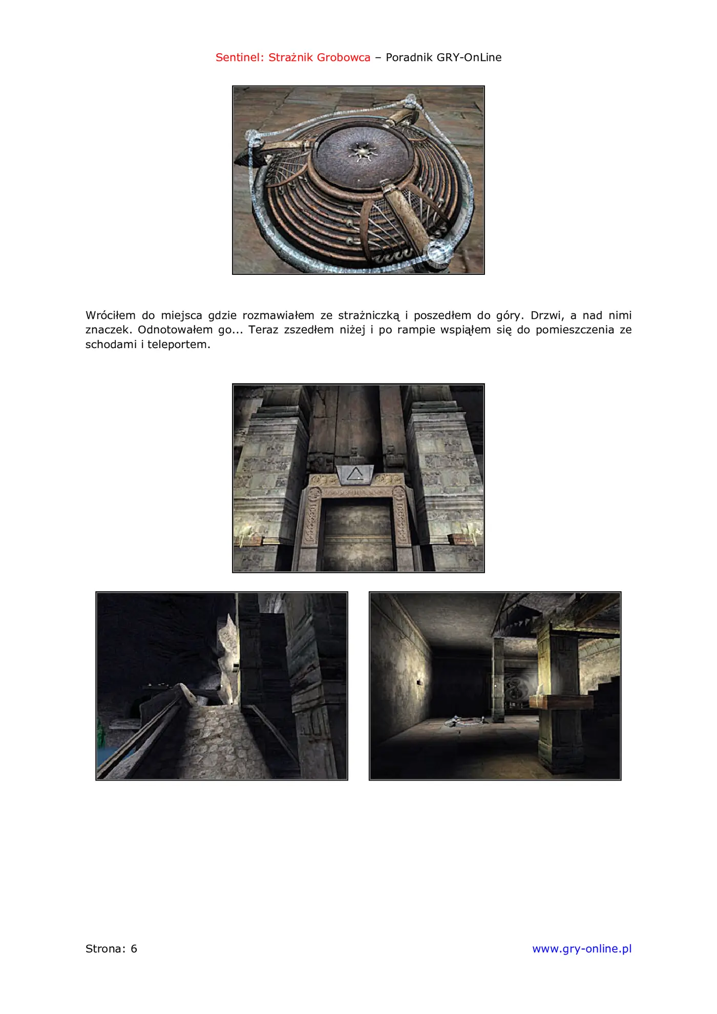 Fragment „Sentinel: Strażnik Grobowca - poradnik do gry” — strona 7 z 8