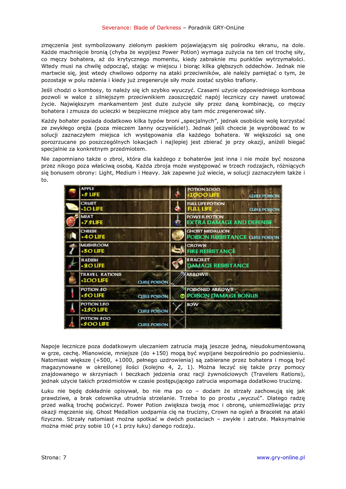 Fragment „Severance: Blade of Darkness - poradnik do gry” — strona 8 z 8
