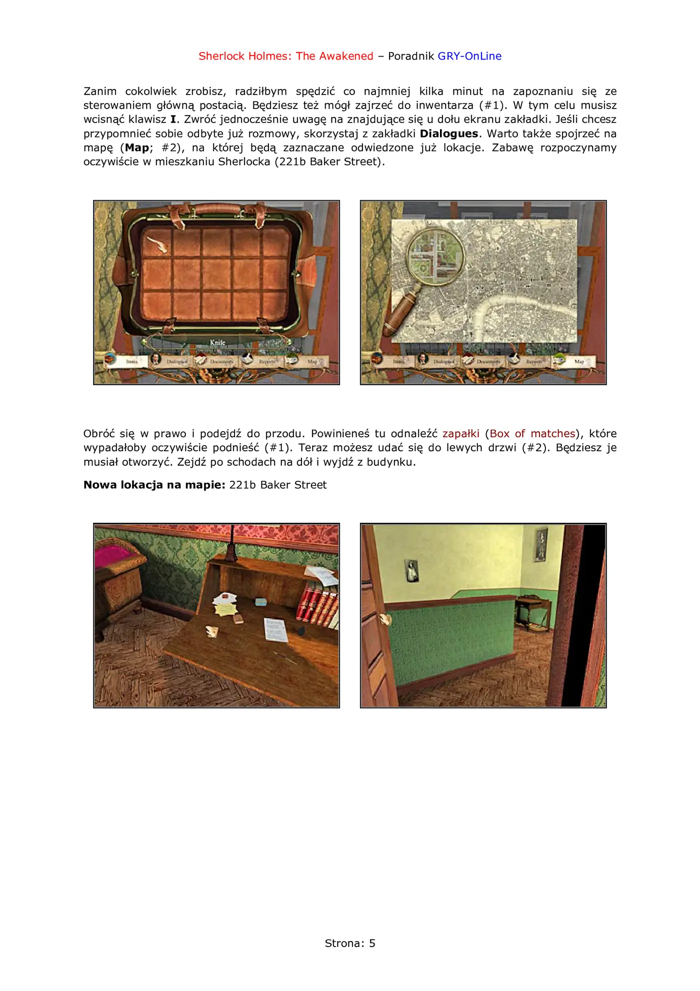 Fragment „Sherlock Holmes: Przebudzenie - poradnik do gry” — strona 6 z 8