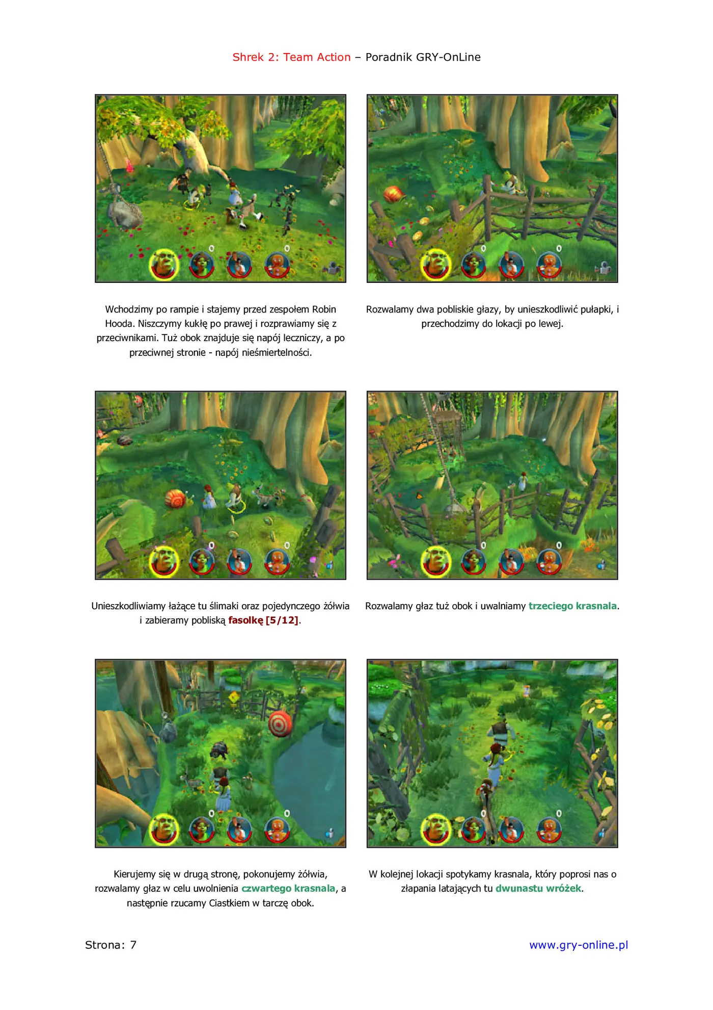 Fragment „Shrek 2: Team Action - poradnik do gry” — strona 8 z 8