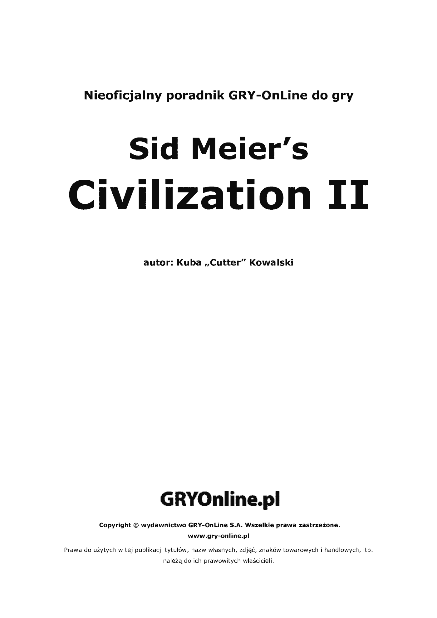 Fragment „Sid Meier's Civilization II - poradnik do gry” — strona 2 z 8