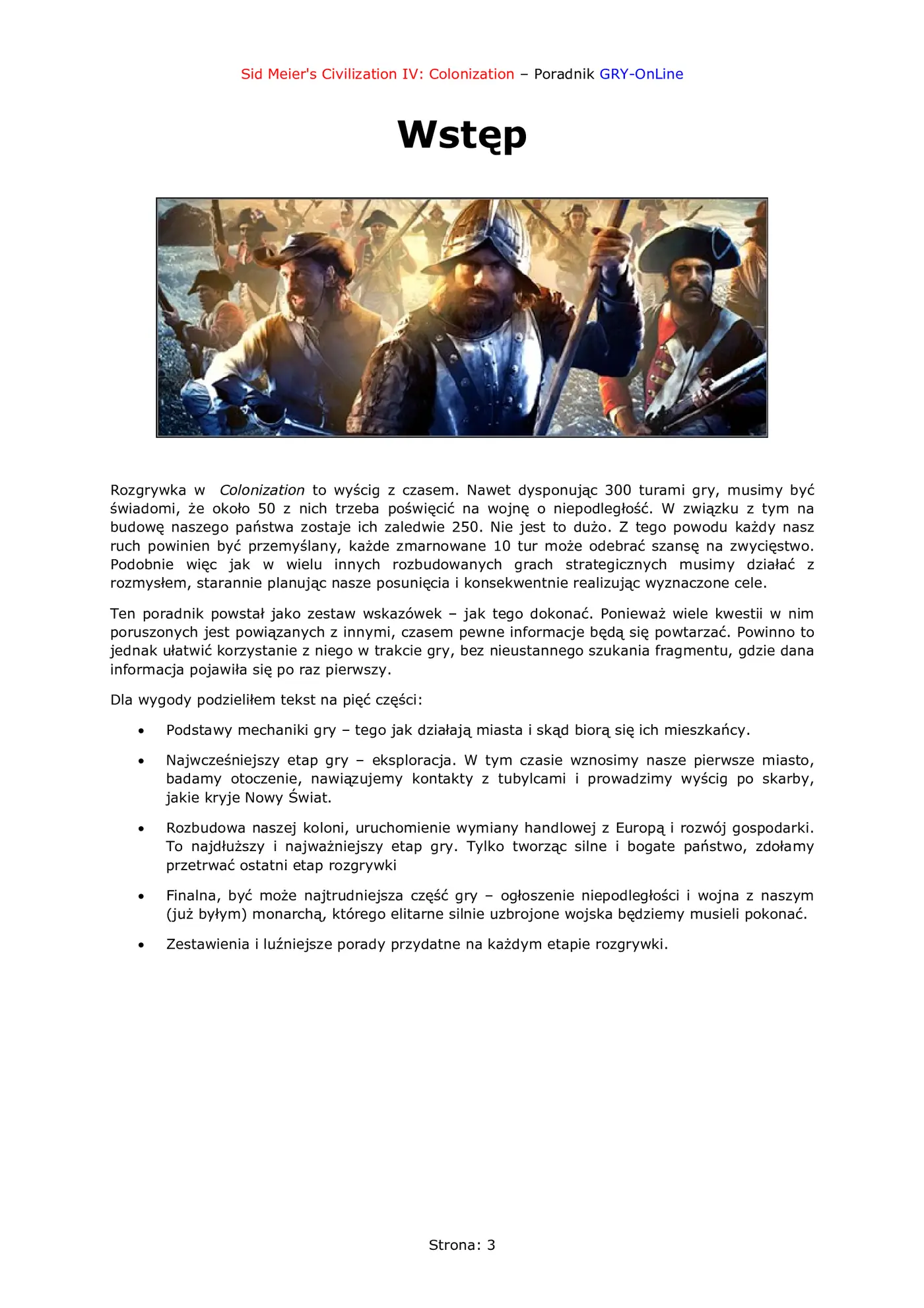 Fragment „Sid Meier's Civilization IV: Colonization - poradnik do gry” — strona 4 z 8