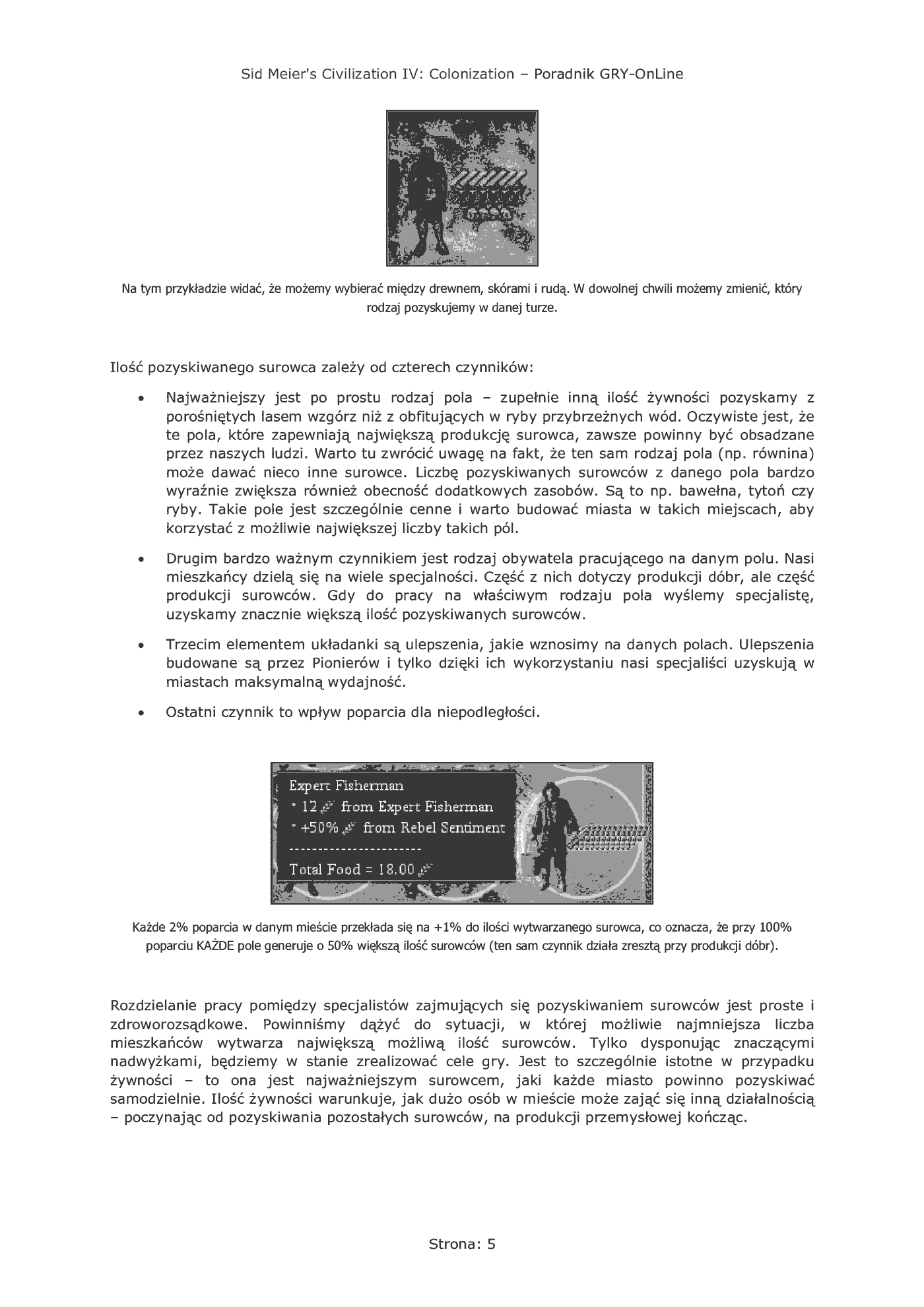 Fragment „Sid Meier's Civilization IV: Colonization - poradnik do gry” — strona 6 z 8