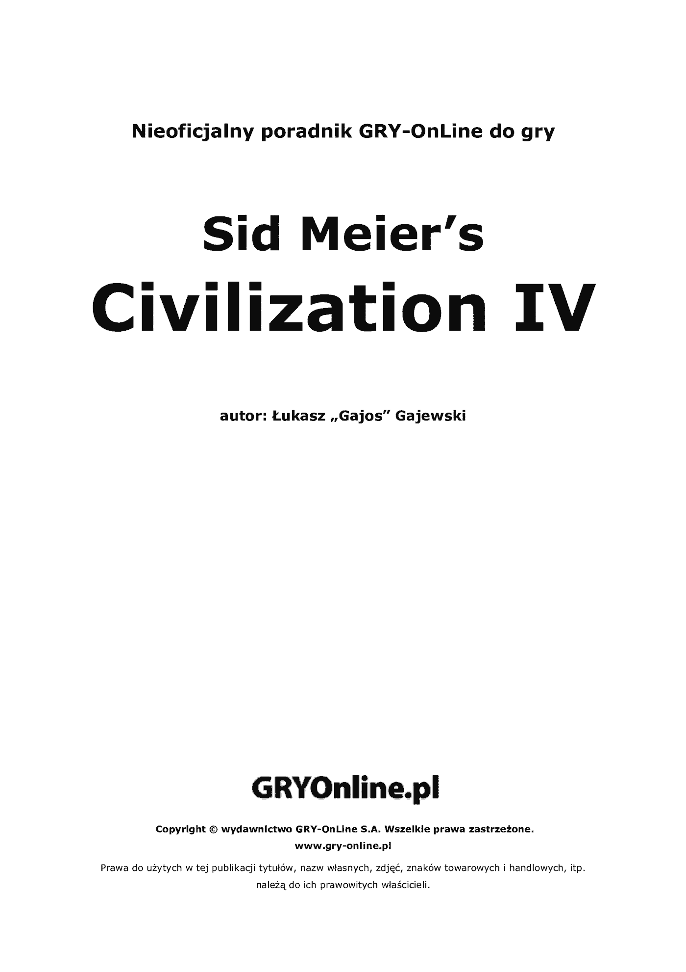Fragment „Sid Meier's Civilization IV - poradnik do gry” — strona 2 z 8