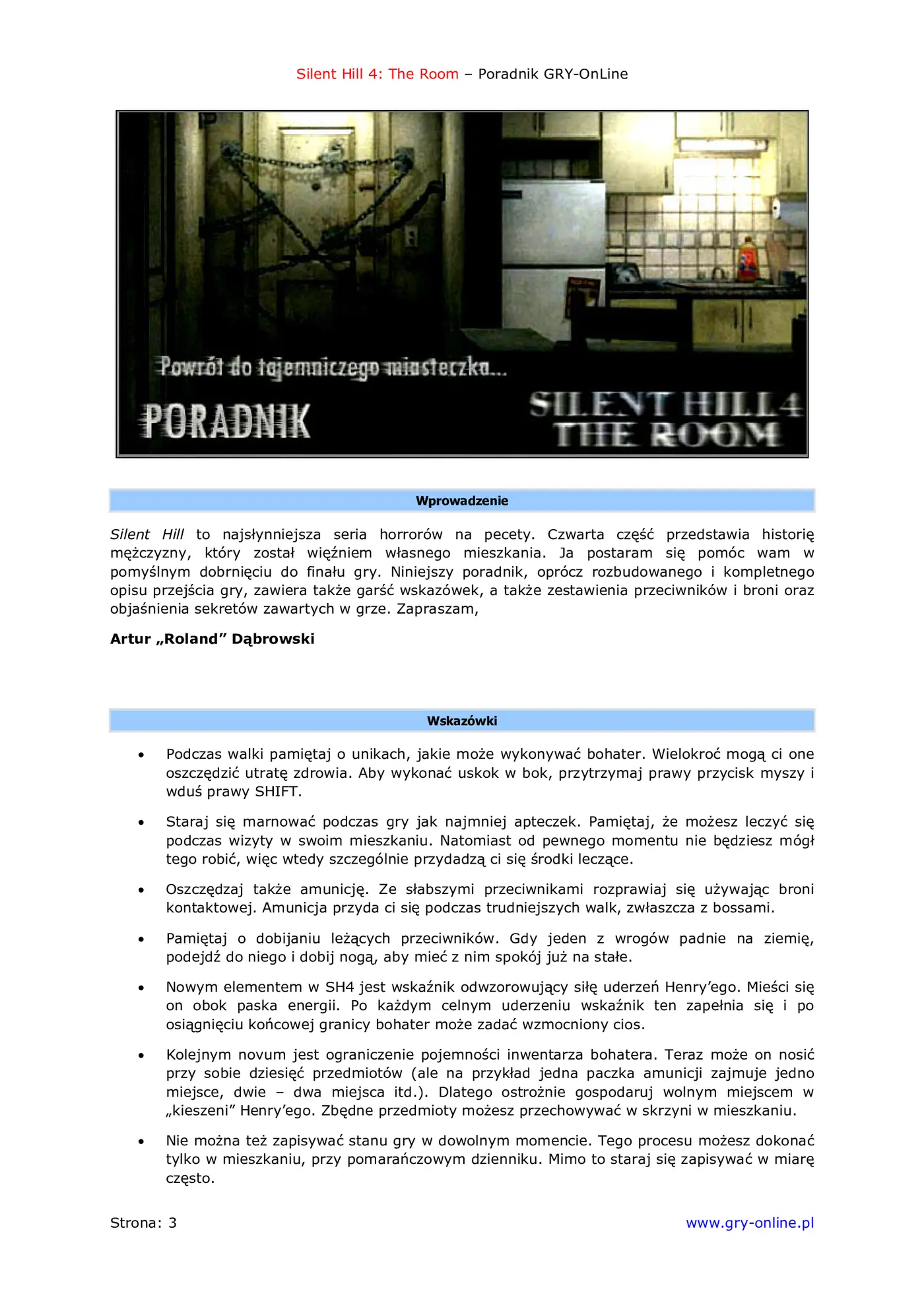 Fragment „Silent Hill 4: The Room - poradnik do gry” — strona 4 z 8