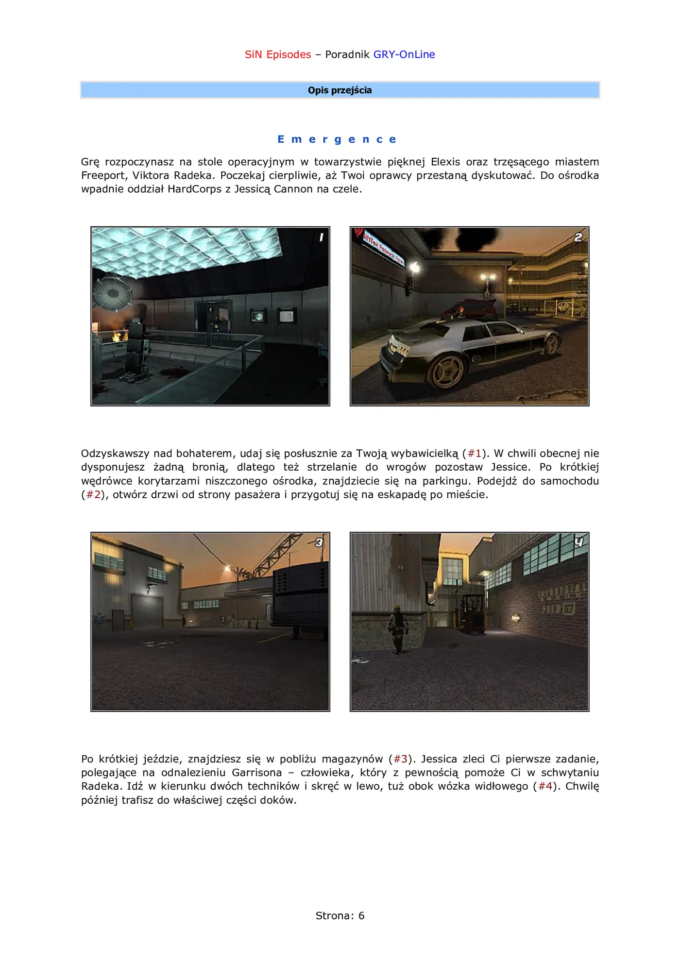 Fragment „SiN Episodes: Emergence - poradnik do gry” — strona 7 z 8