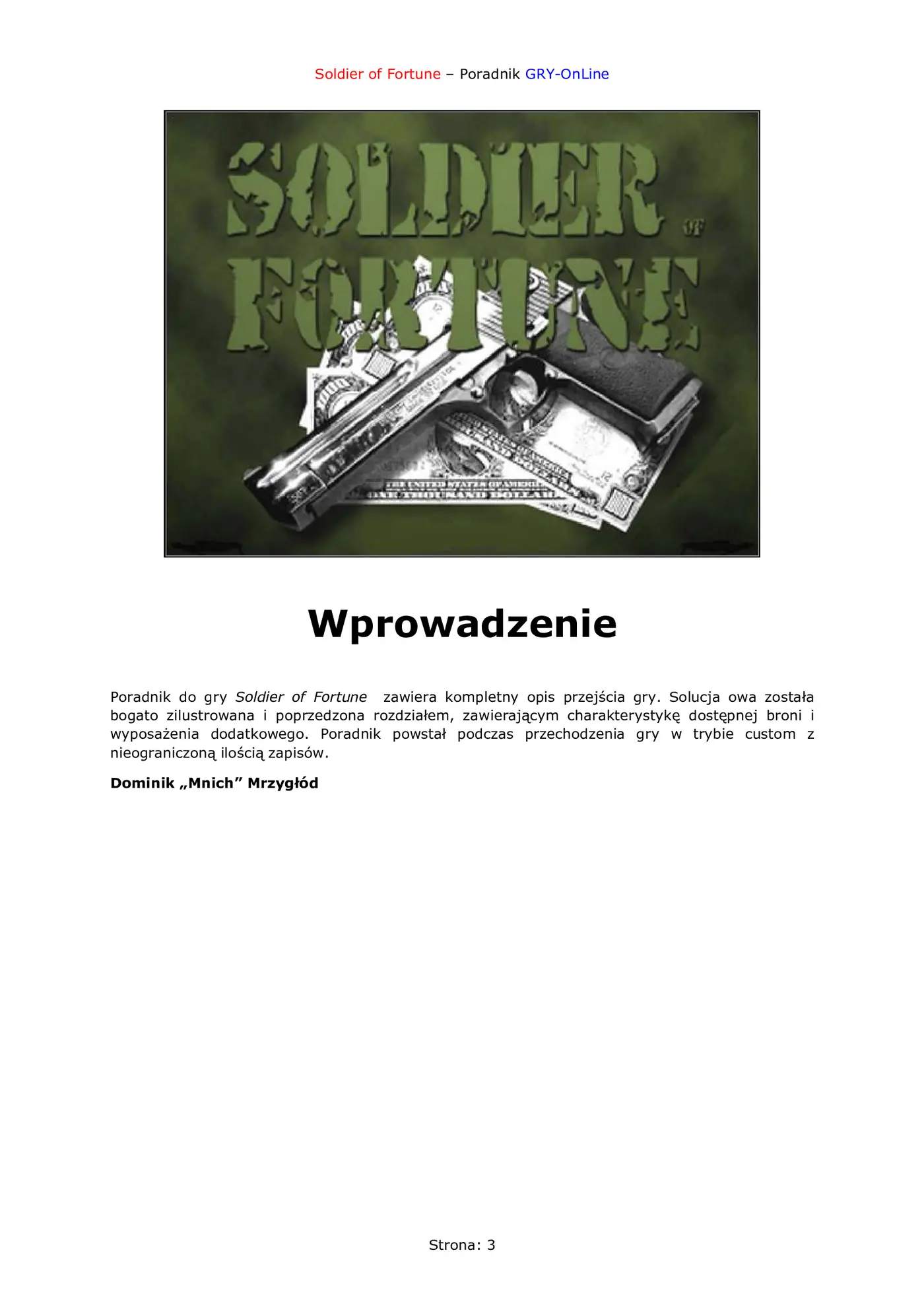 Fragment „Soldier of Fortune - poradnik do gry” — strona 4 z 8