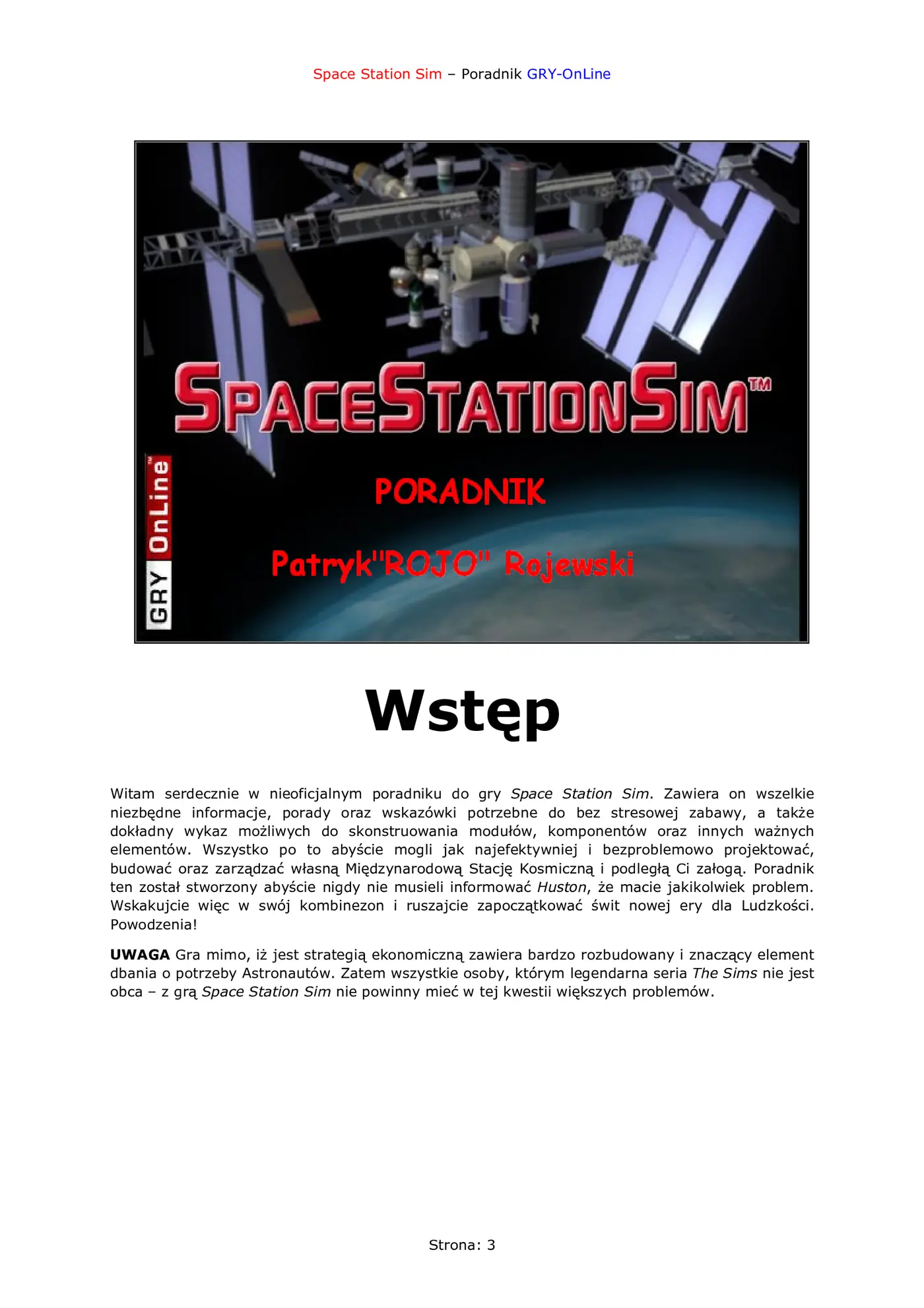 Fragment „Space Station Sim - poradnik do gry” — strona 4 z 8