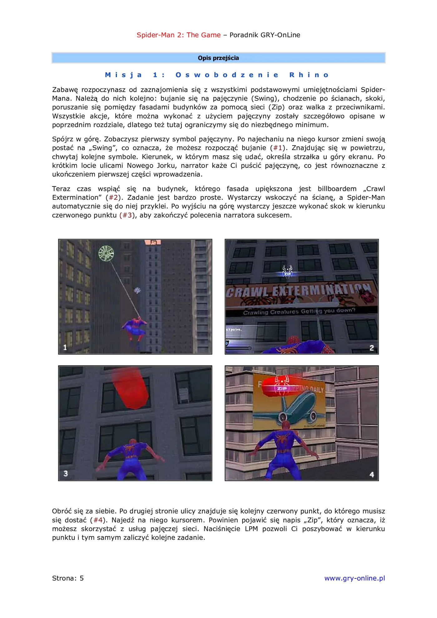 Fragment „Spider-Man 2: The Game - poradnik do gry” — strona 6 z 8