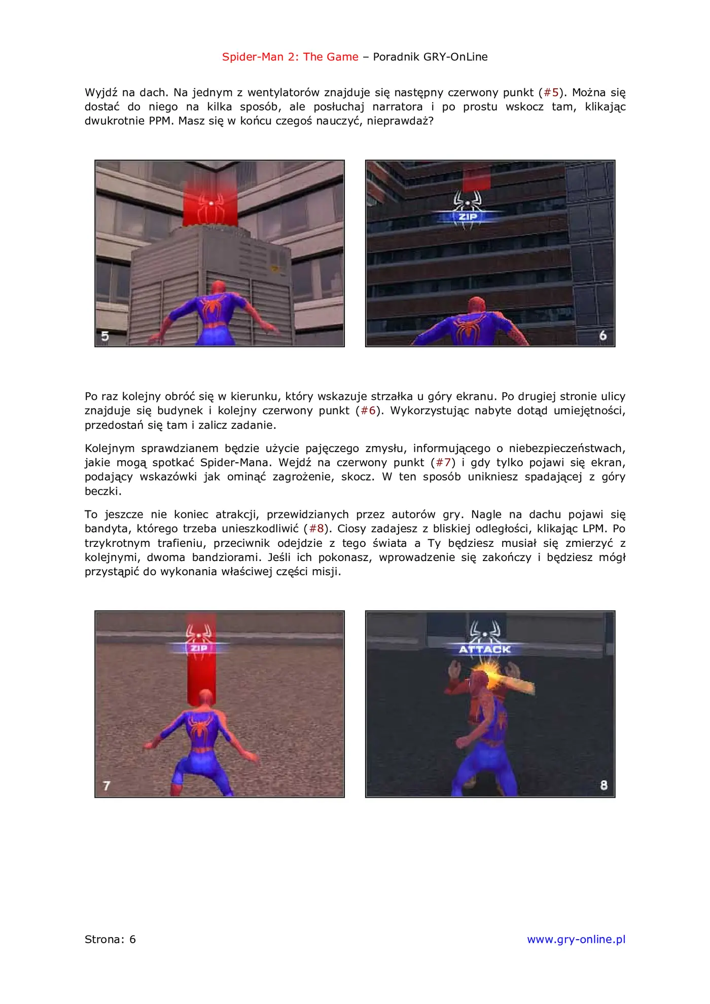 Fragment „Spider-Man 2: The Game - poradnik do gry” — strona 7 z 8