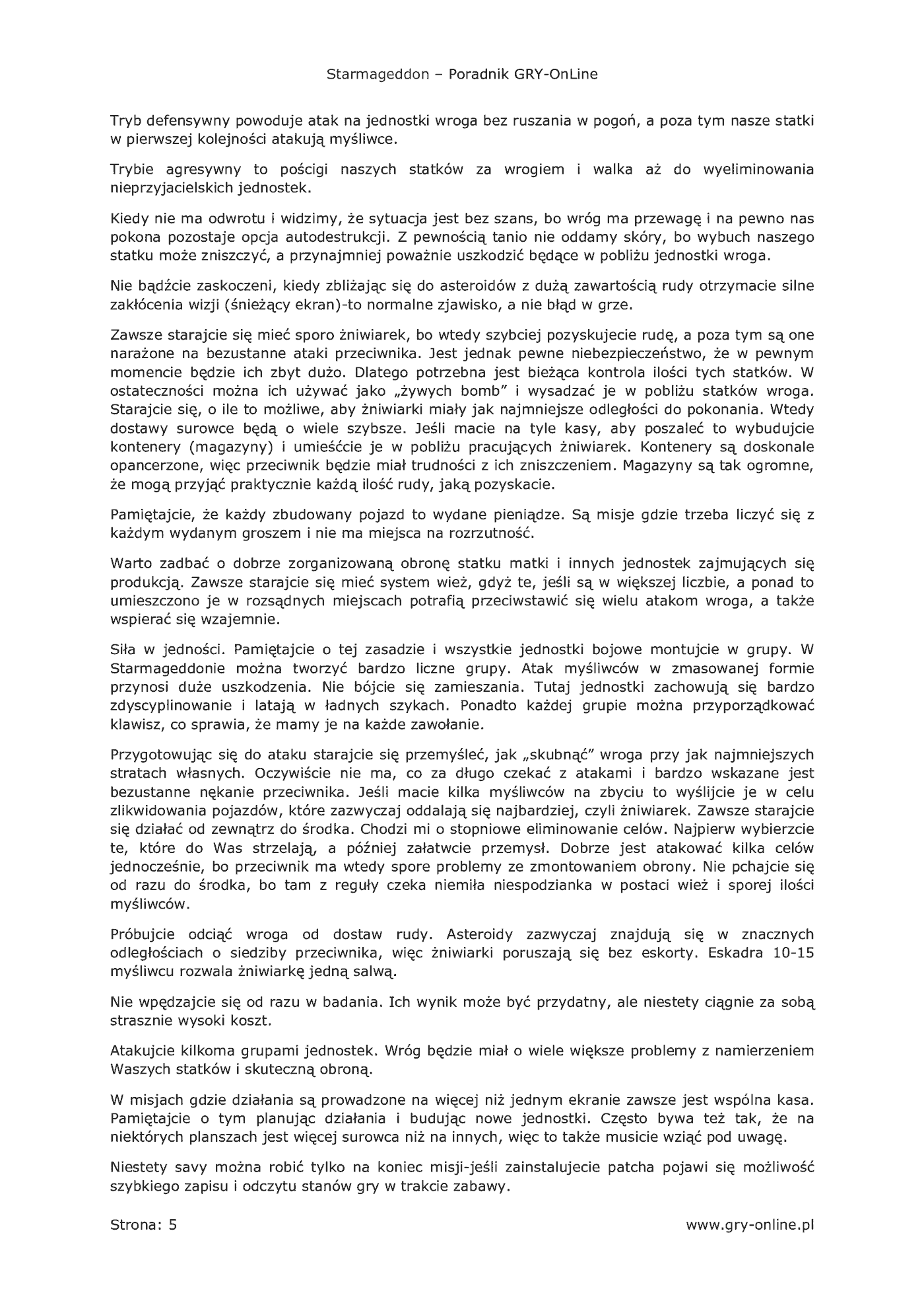 Fragment „Starmageddon - poradnik do gry” — strona 6 z 8