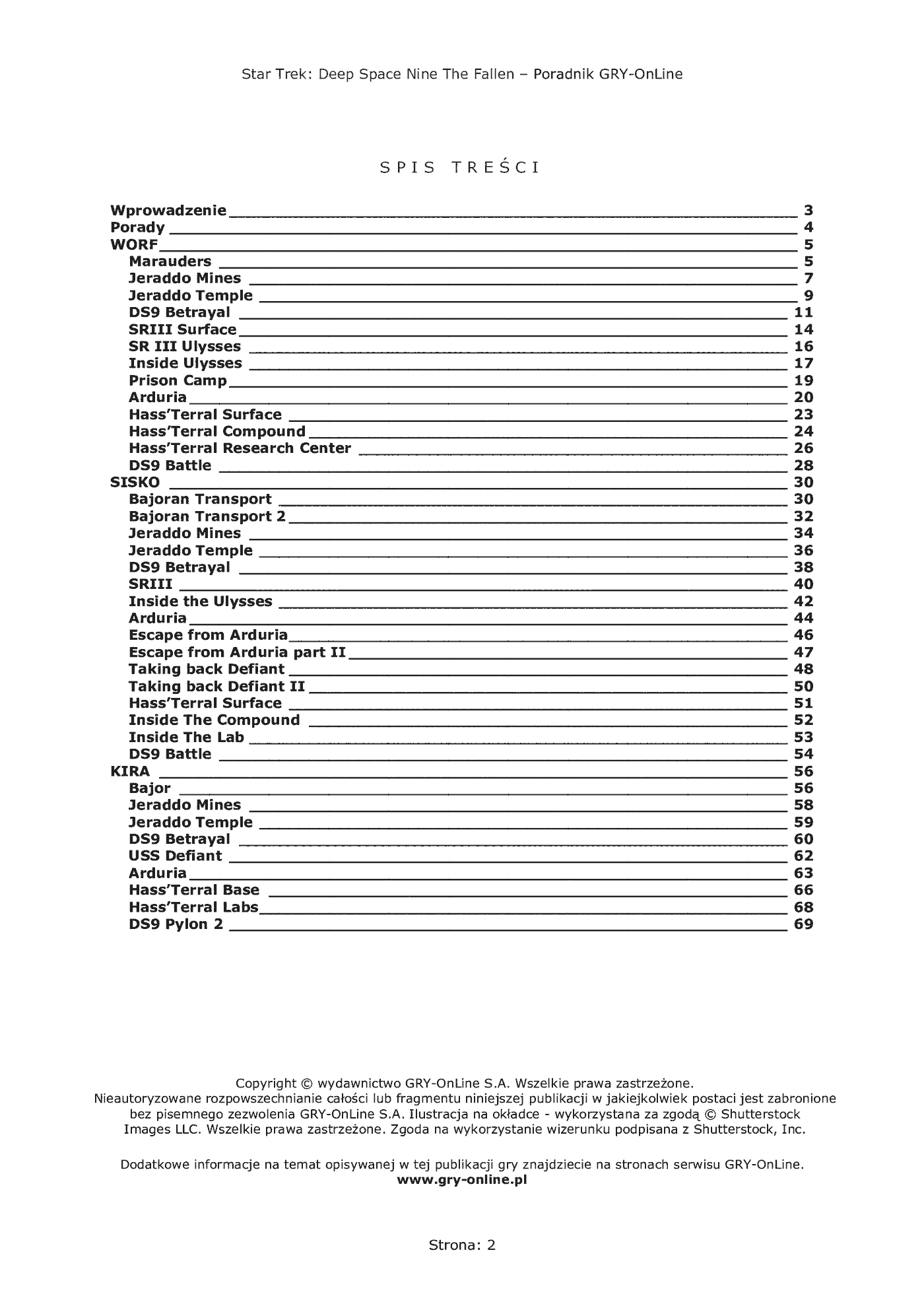 Fragment „Star Trek Deep Space Nine: The Fallen - poradnik do gry” — strona 3 z 8