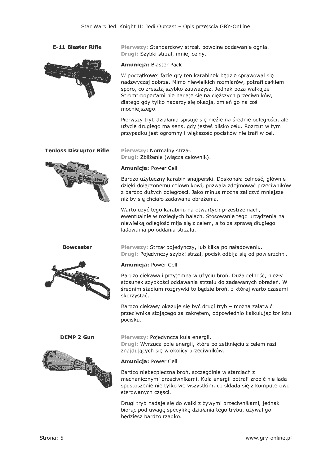Fragment „Star Wars Jedi Knight II: Jedi Outcast - poradnik do gry” — strona 6 z 8