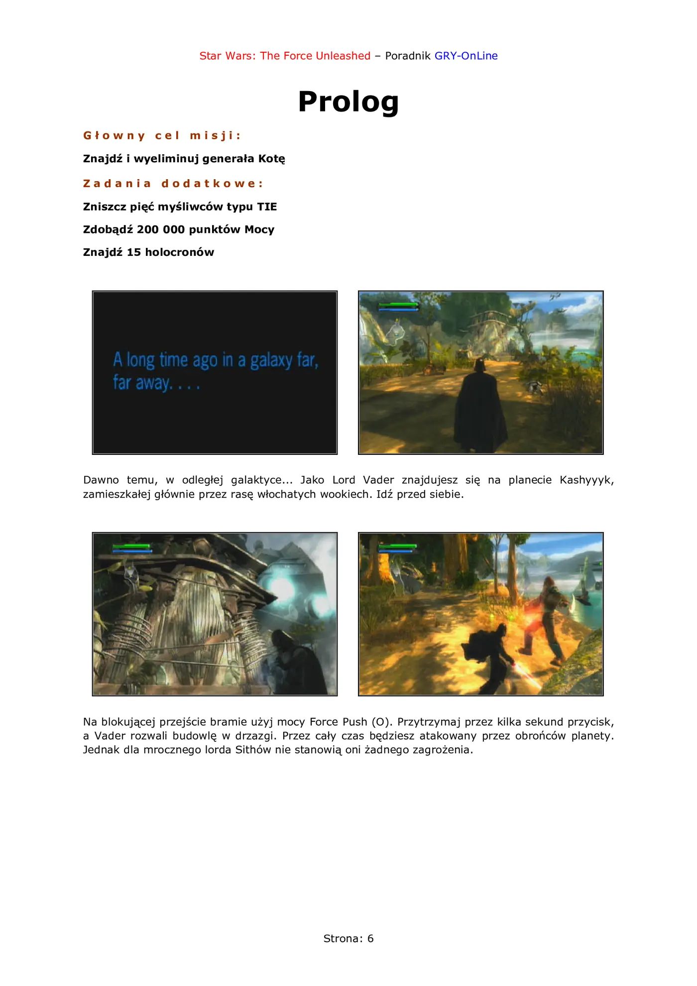 Fragment „Star Wars: The Force Unleashed - poradnik do gry” — strona 7 z 8