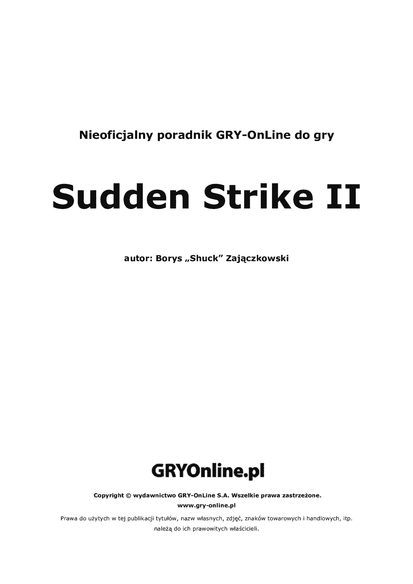 Fragment „Sudden Strike 2 - poradnik do gry” — strona 2 z 8