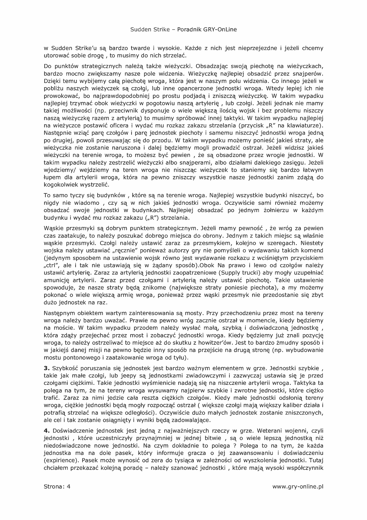 Fragment „Sudden Strike - Opis przejścia gry po stronie Aliantów - poradnik do gry” — strona 5 z 8