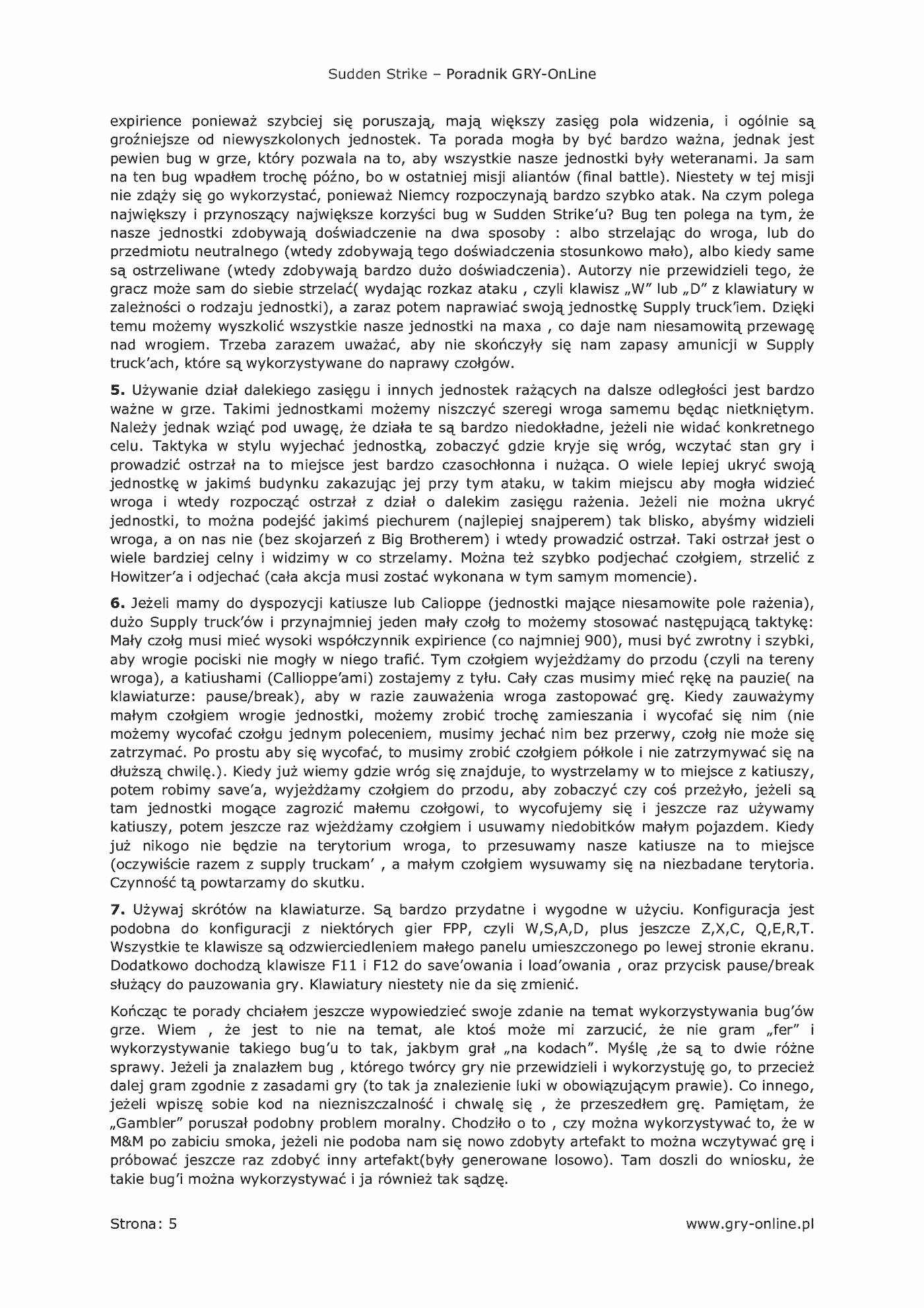 Fragment „Sudden Strike - Opis przejścia gry po stronie Aliantów - poradnik do gry” — strona 6 z 8