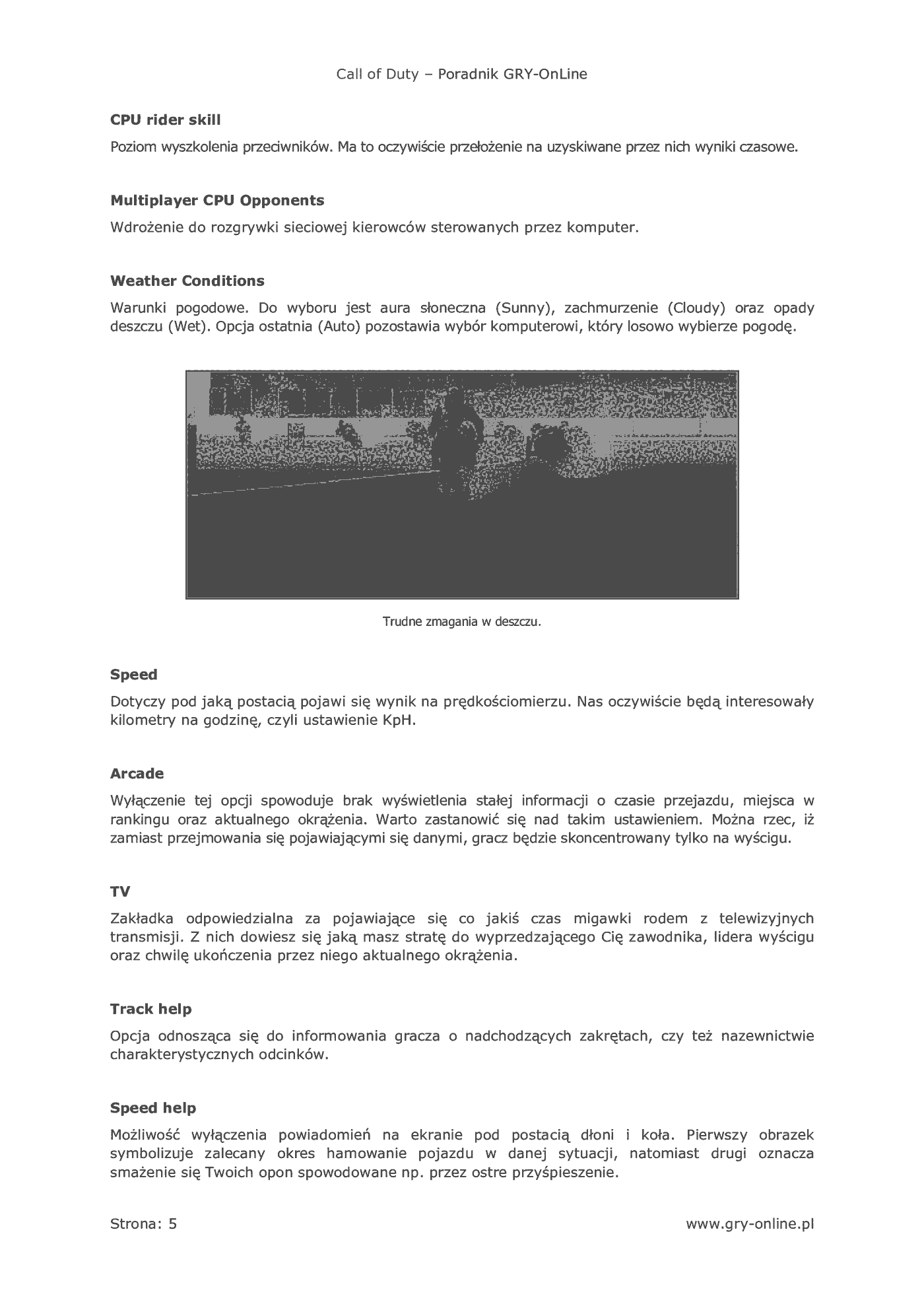 Fragment „Superbike 2001 - poradnik do gry” — strona 6 z 8