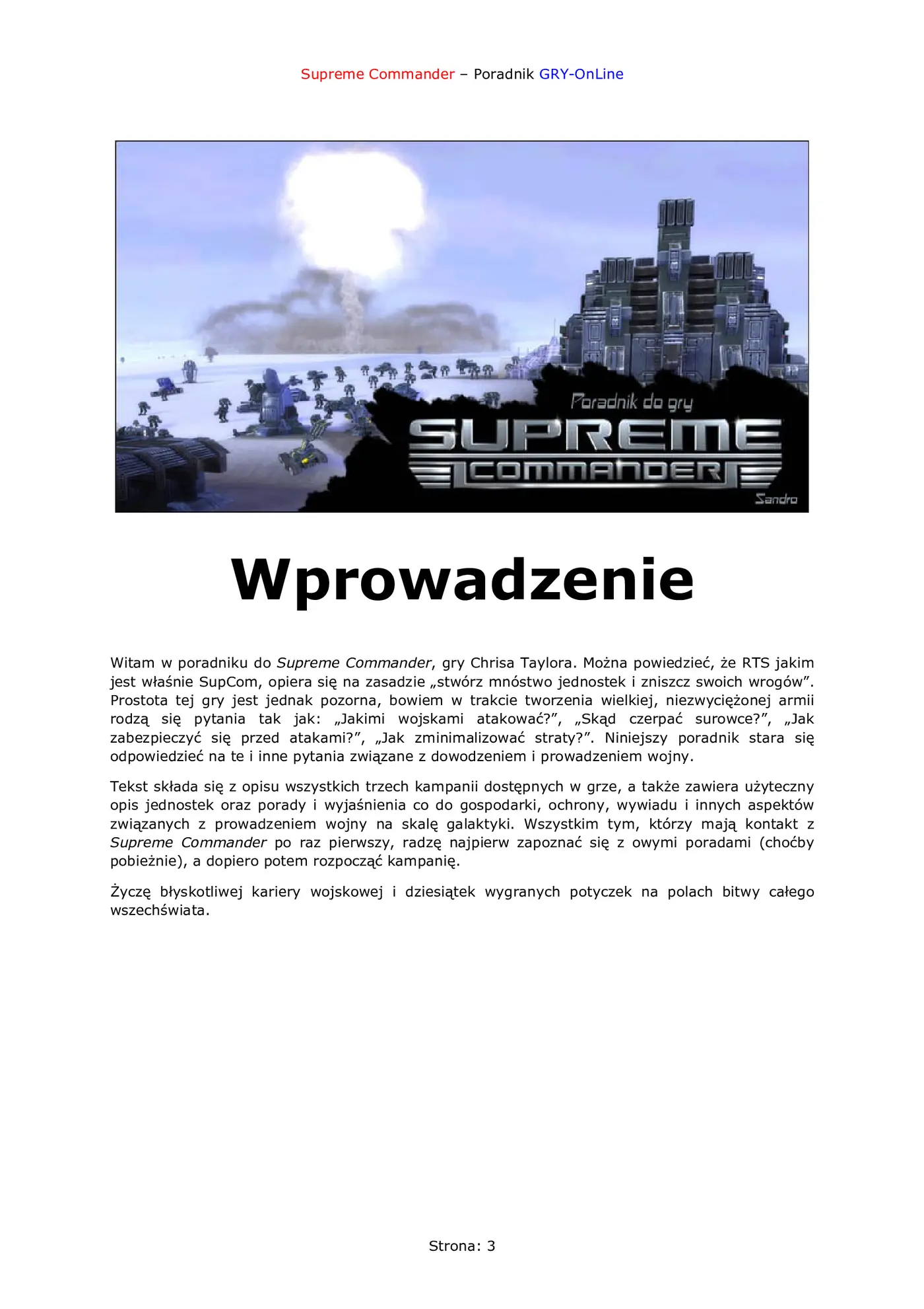 Fragment „Supreme Commander - poradnik do gry” — strona 4 z 8