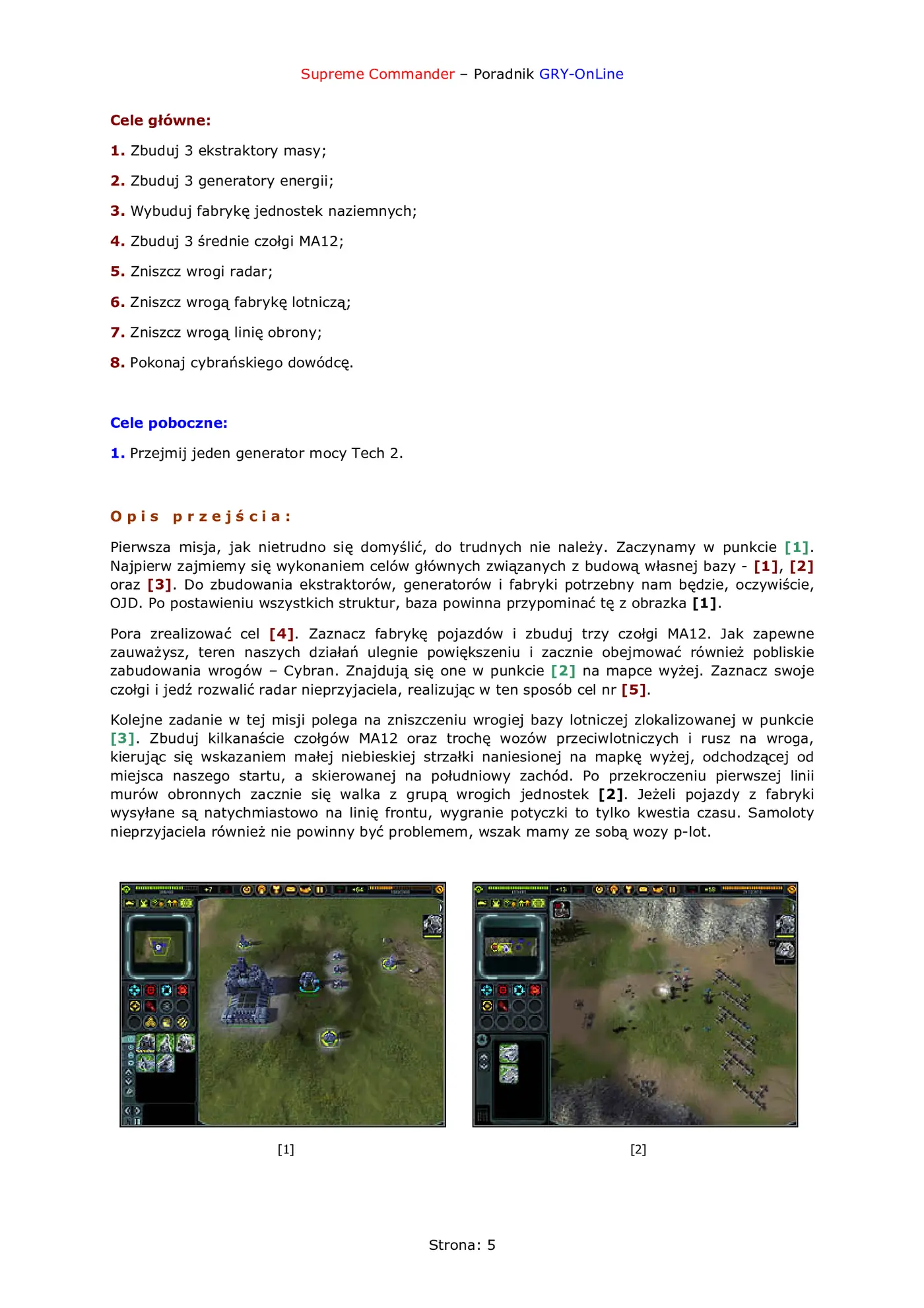Fragment „Supreme Commander - poradnik do gry” — strona 6 z 8