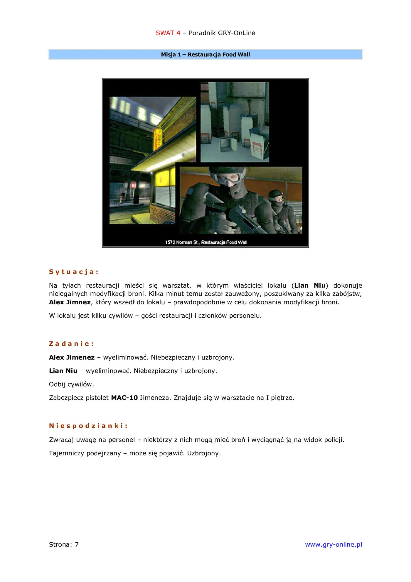 Fragment „SWAT 4 - poradnik do gry” — strona 8 z 8