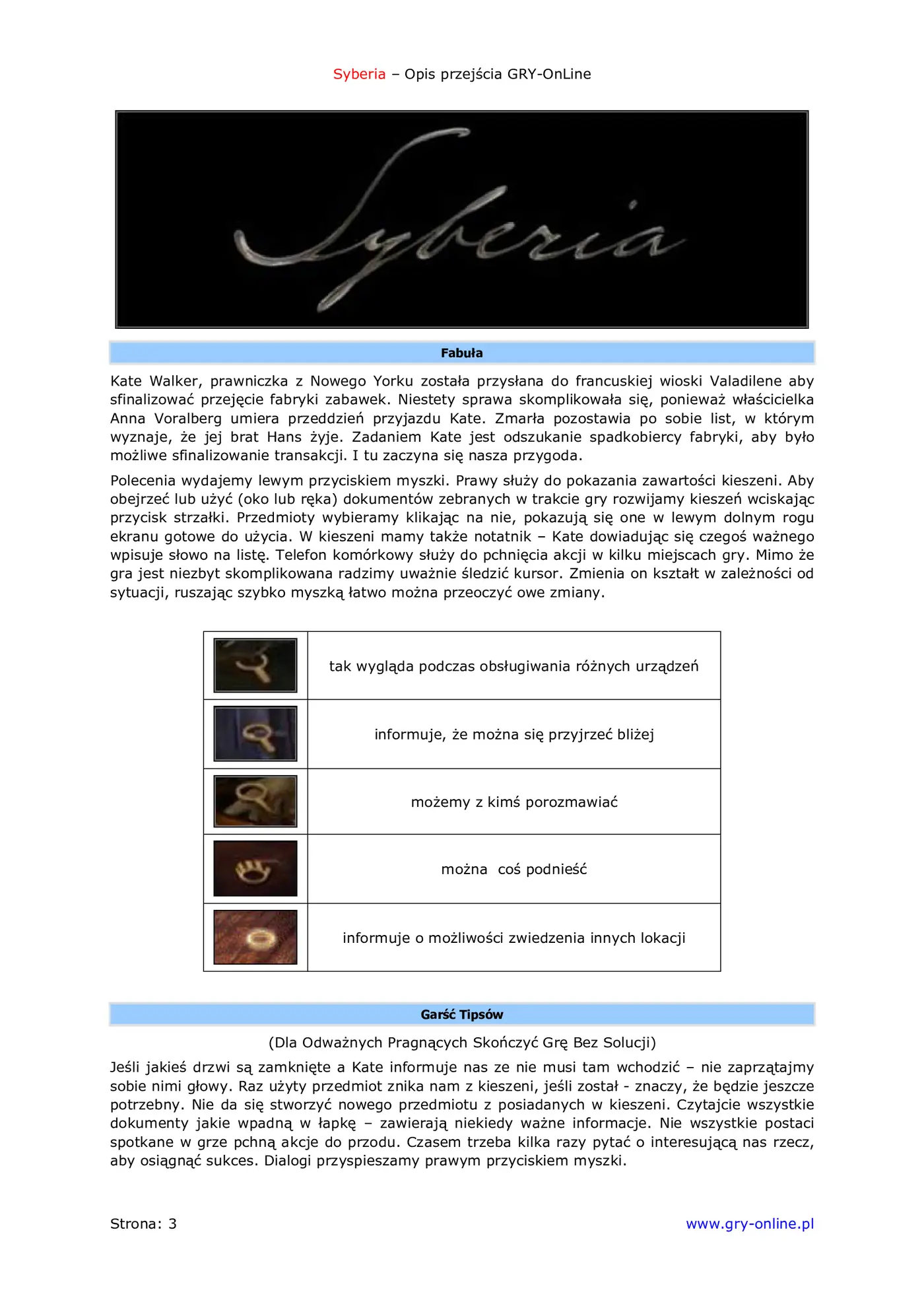 Fragment „Syberia - poradnik do gry” — strona 4 z 8