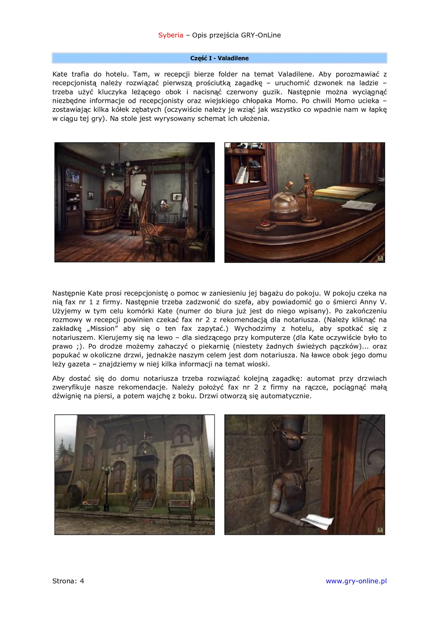Fragment „Syberia - poradnik do gry” — strona 5 z 8