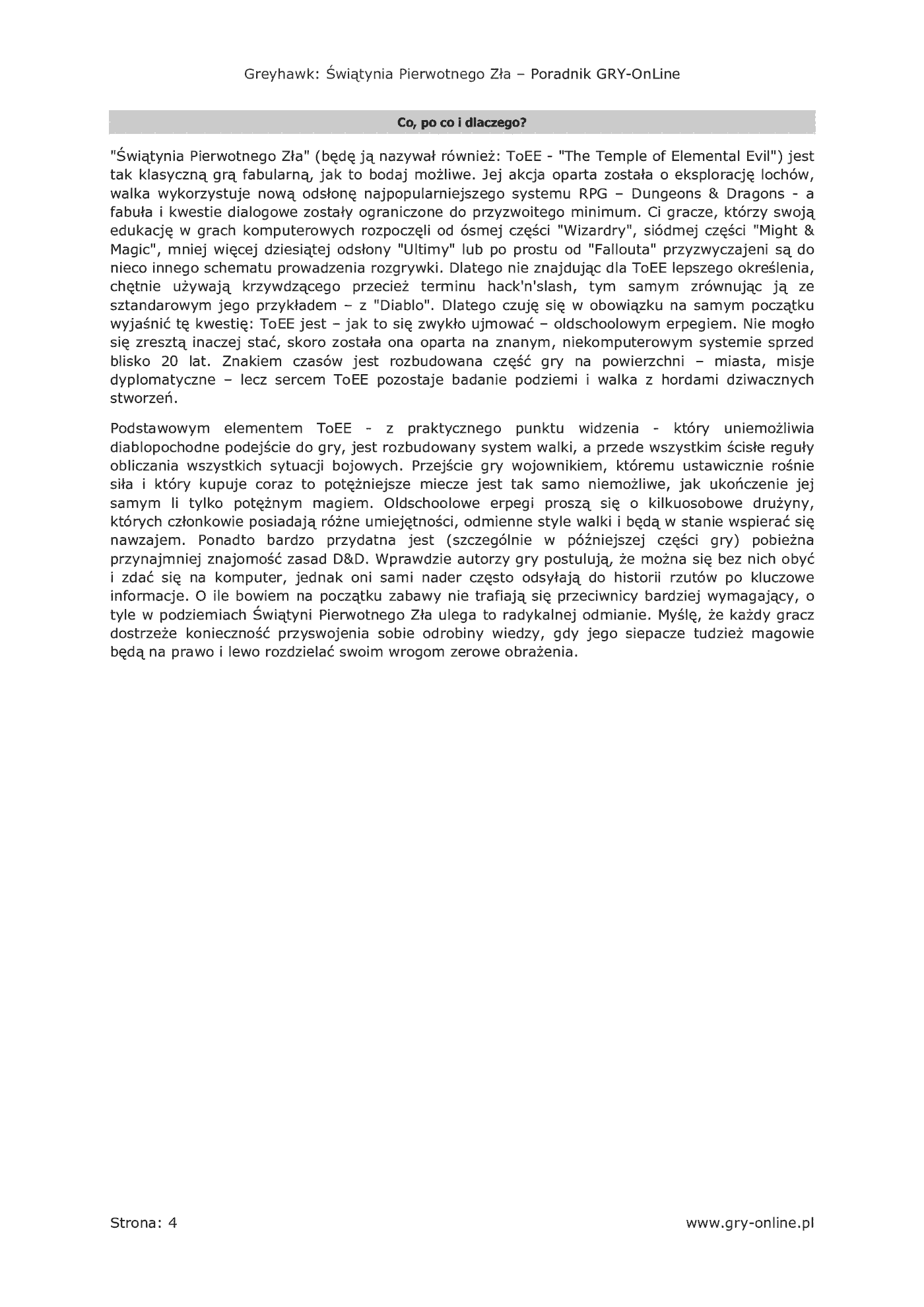 Fragment „Świątynia Pierwotnego Zła - poradnik do gry” — strona 5 z 8