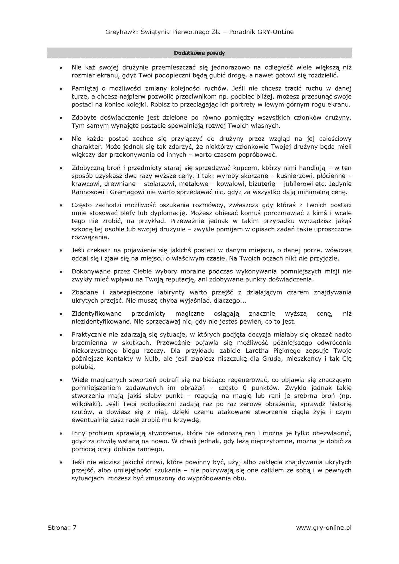 Fragment „Świątynia Pierwotnego Zła - poradnik do gry” — strona 8 z 8