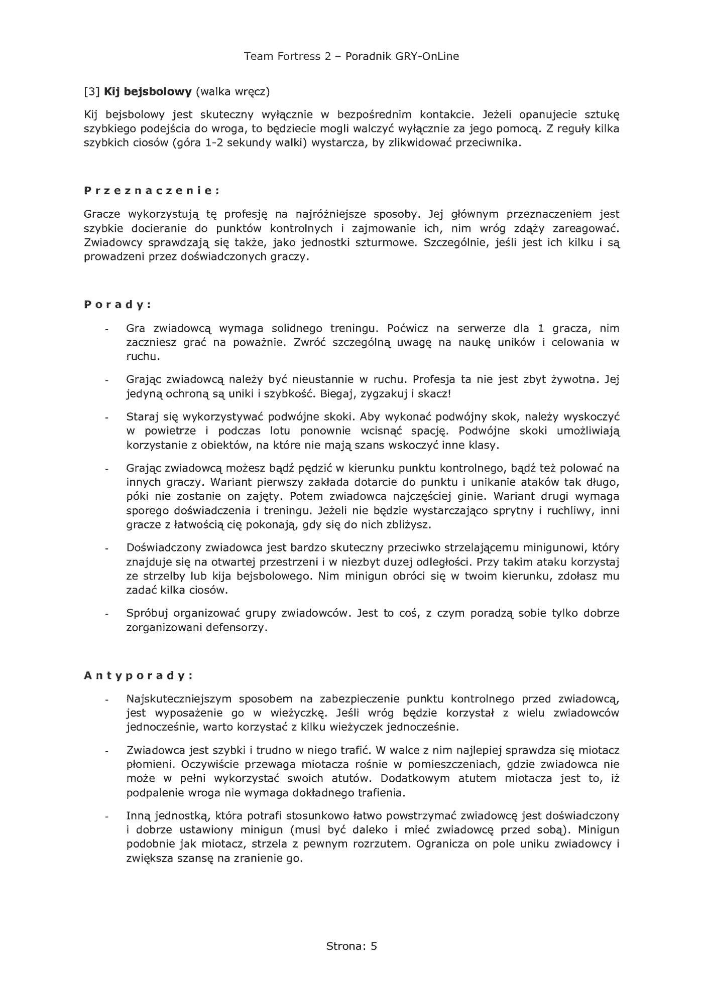 Fragment „Team Fortress 2 - poradnik do gry” — strona 6 z 8