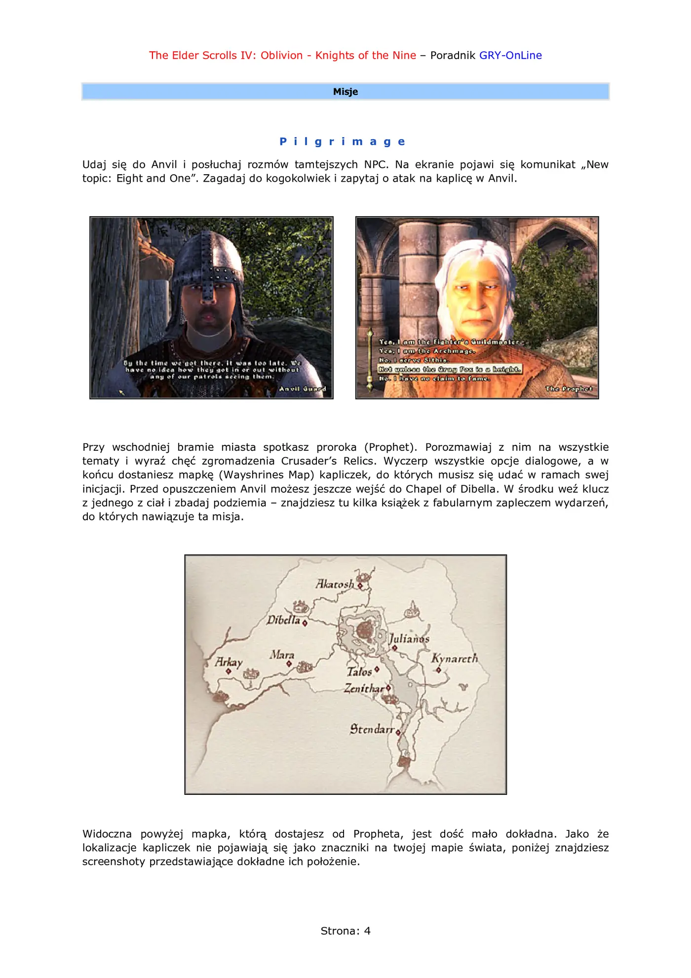Fragment „The Elder Scrolls IV: Knights of the Nine - poradnik do gry” — strona 5 z 8
