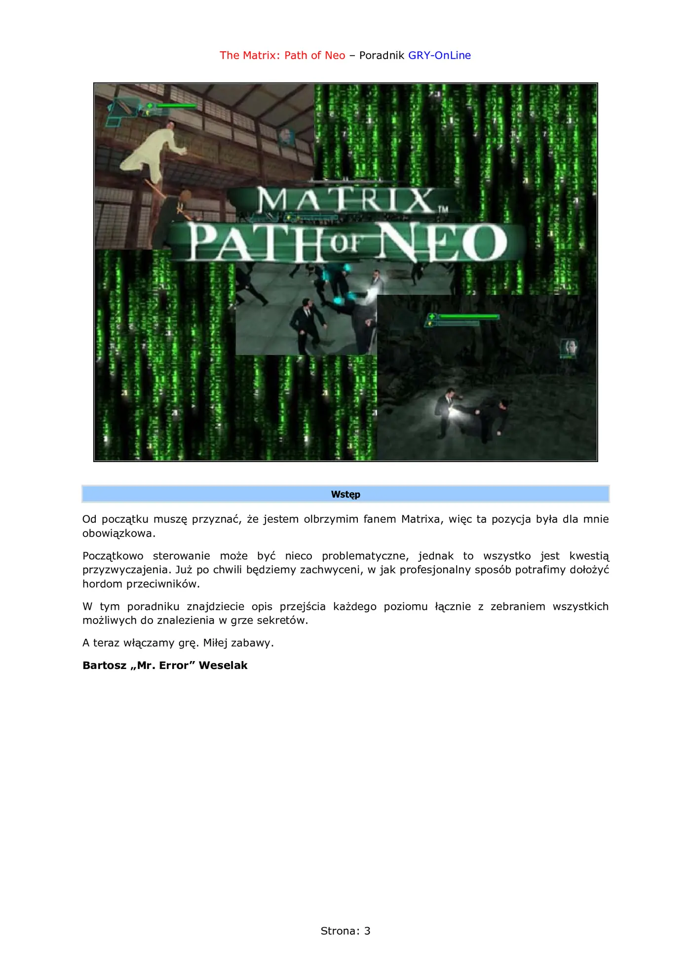 Fragment „The Matrix: Path of Neo - poradnik do gry” — strona 4 z 8