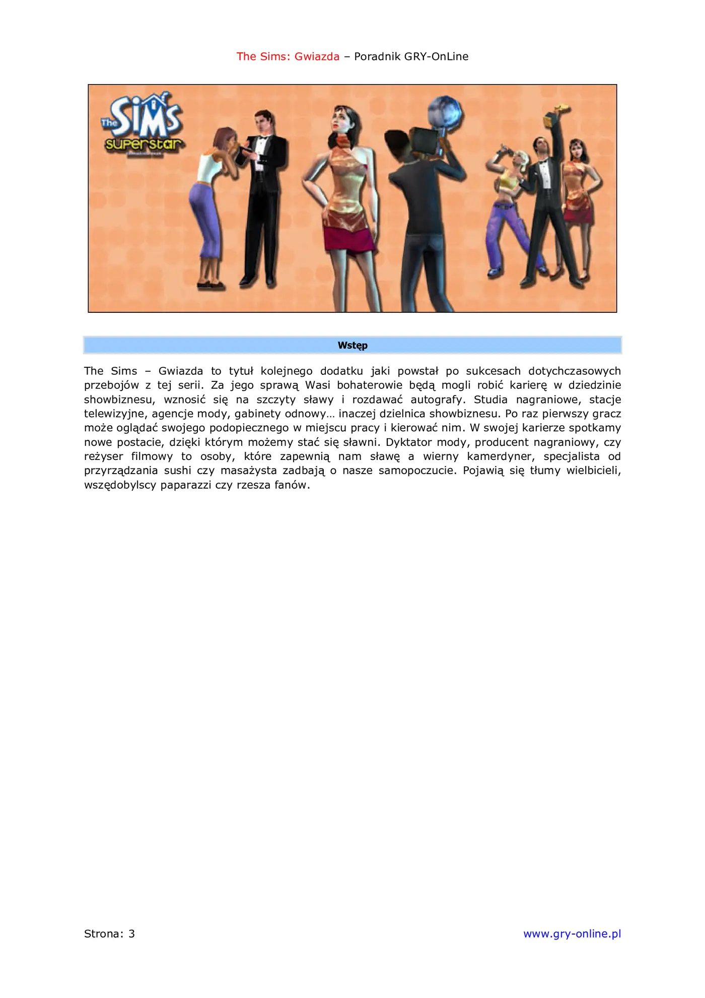 Fragment „The Sims: Gwiazda - poradnik do gry” — strona 4 z 8