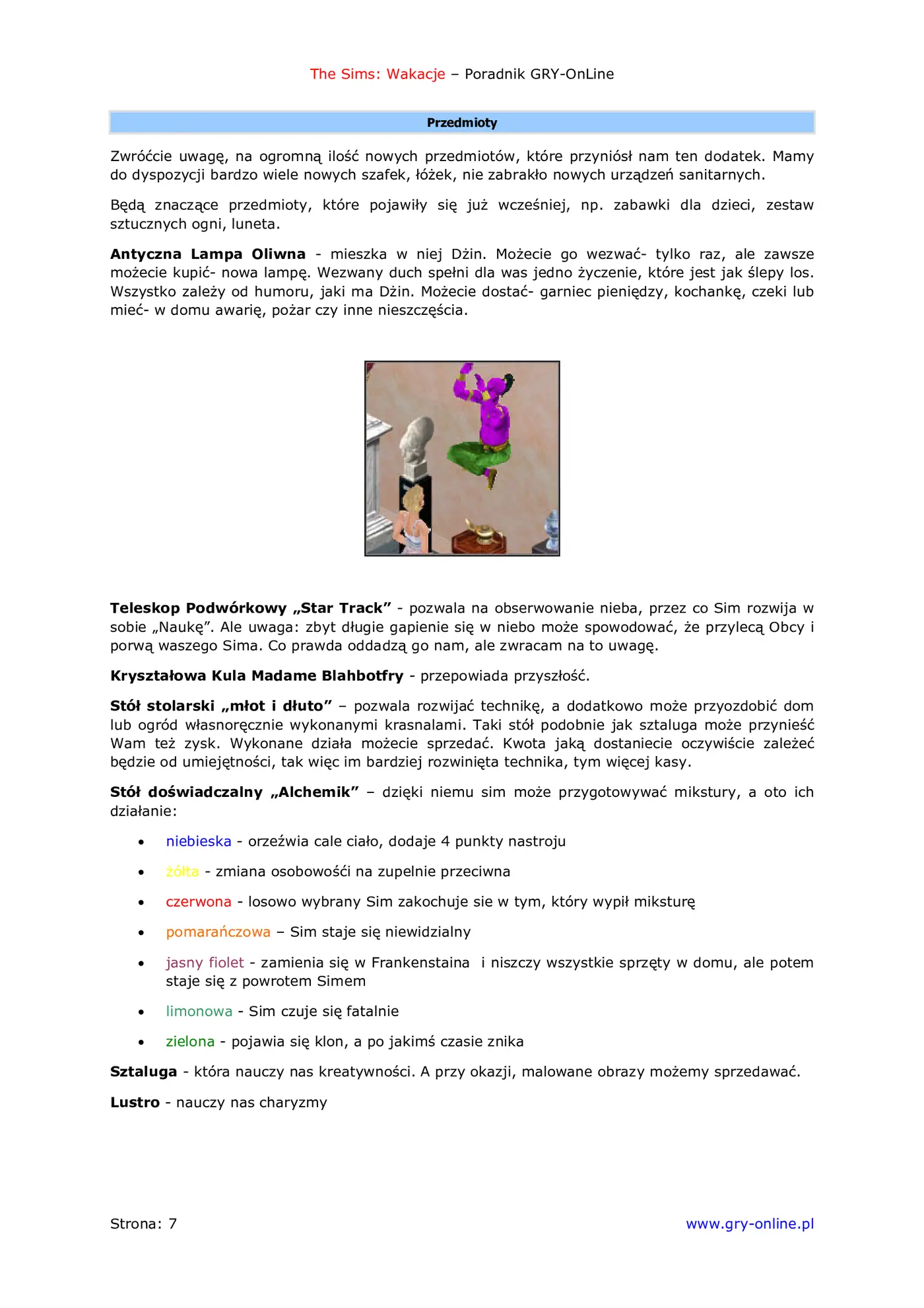 Fragment „The Sims: Wakacje - poradnik do gry” — strona 8 z 8
