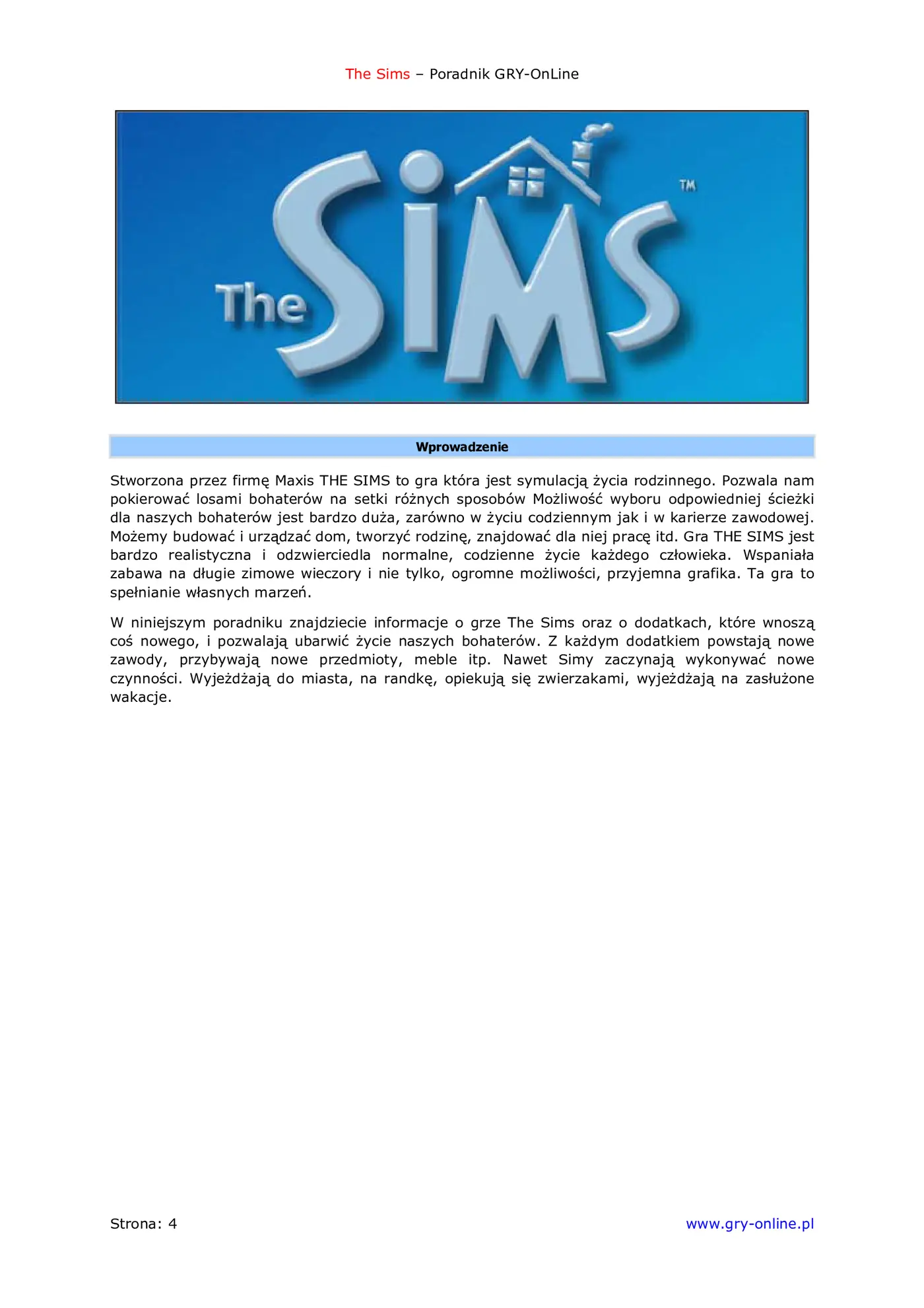 Fragment „The Sims - Kobiece Spojrzenie - poradnik do gry” — strona 5 z 8