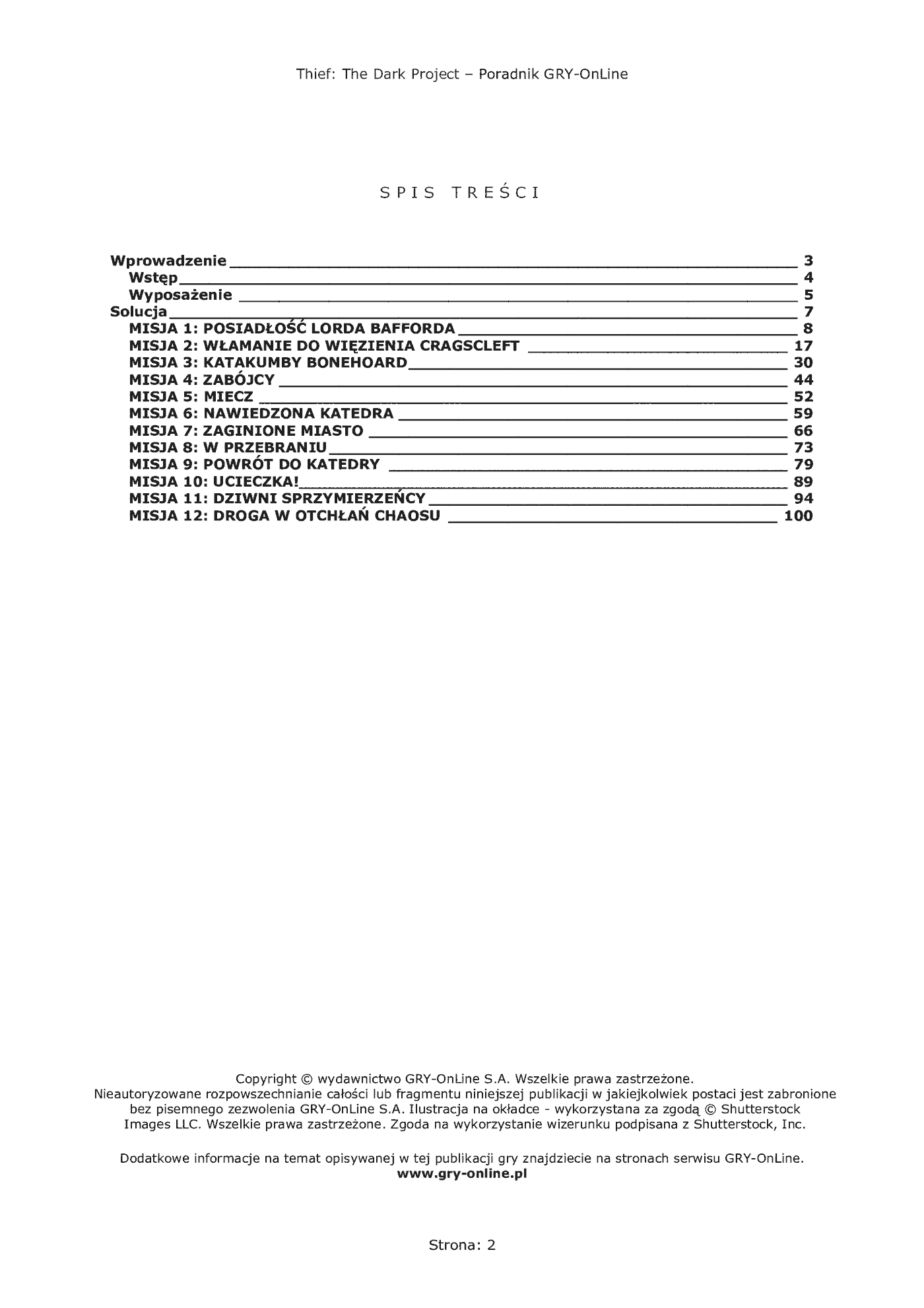 Fragment „Thief: The Dark Project - poradnik do gry” — strona 3 z 8